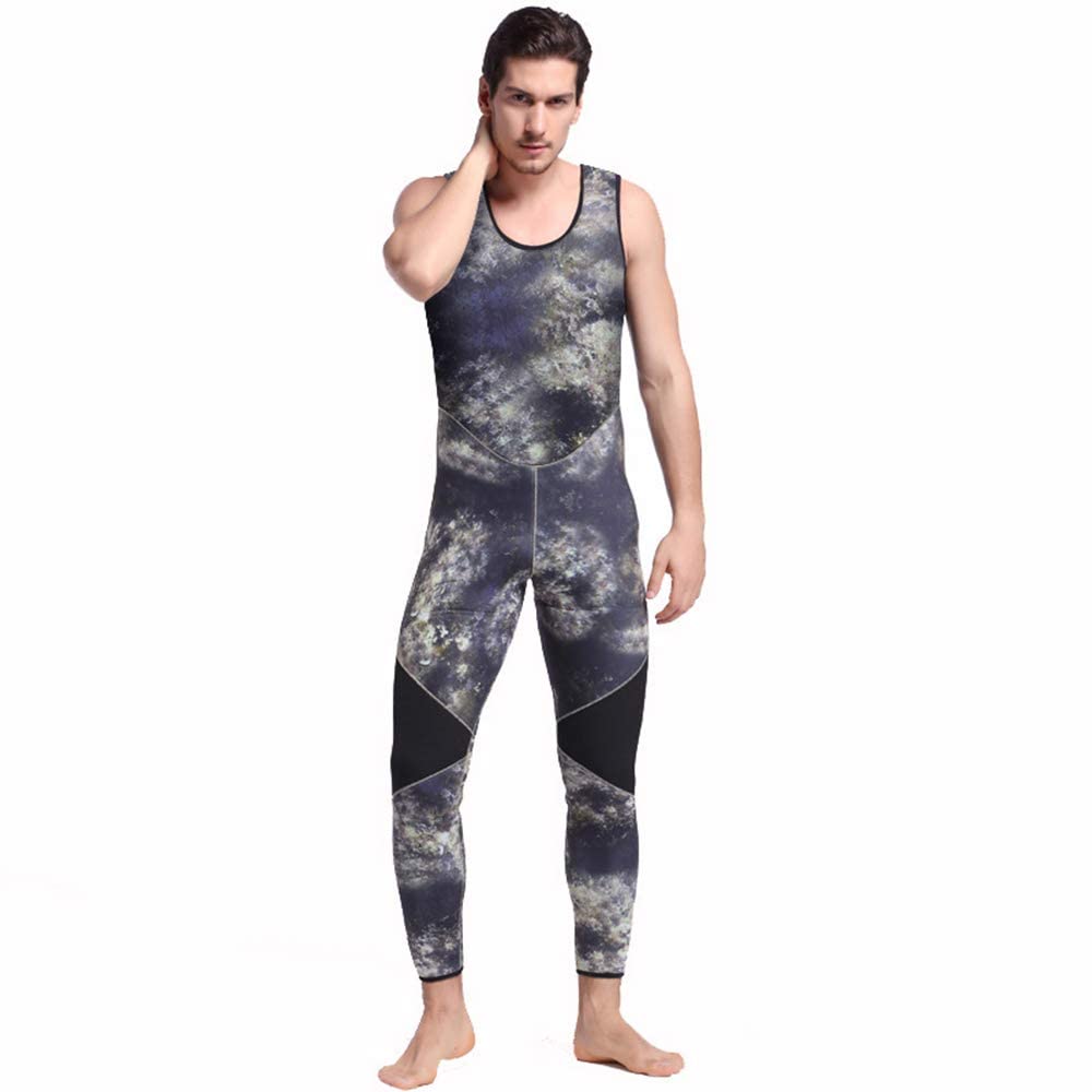 Premium 5mm Camouflage Neoprene Wetsuit for Men - Spearfishing, Scuba Diving & Snorkeling Gear - Comfortable & Durable Hooded Diving Suit for Underwater Adventures