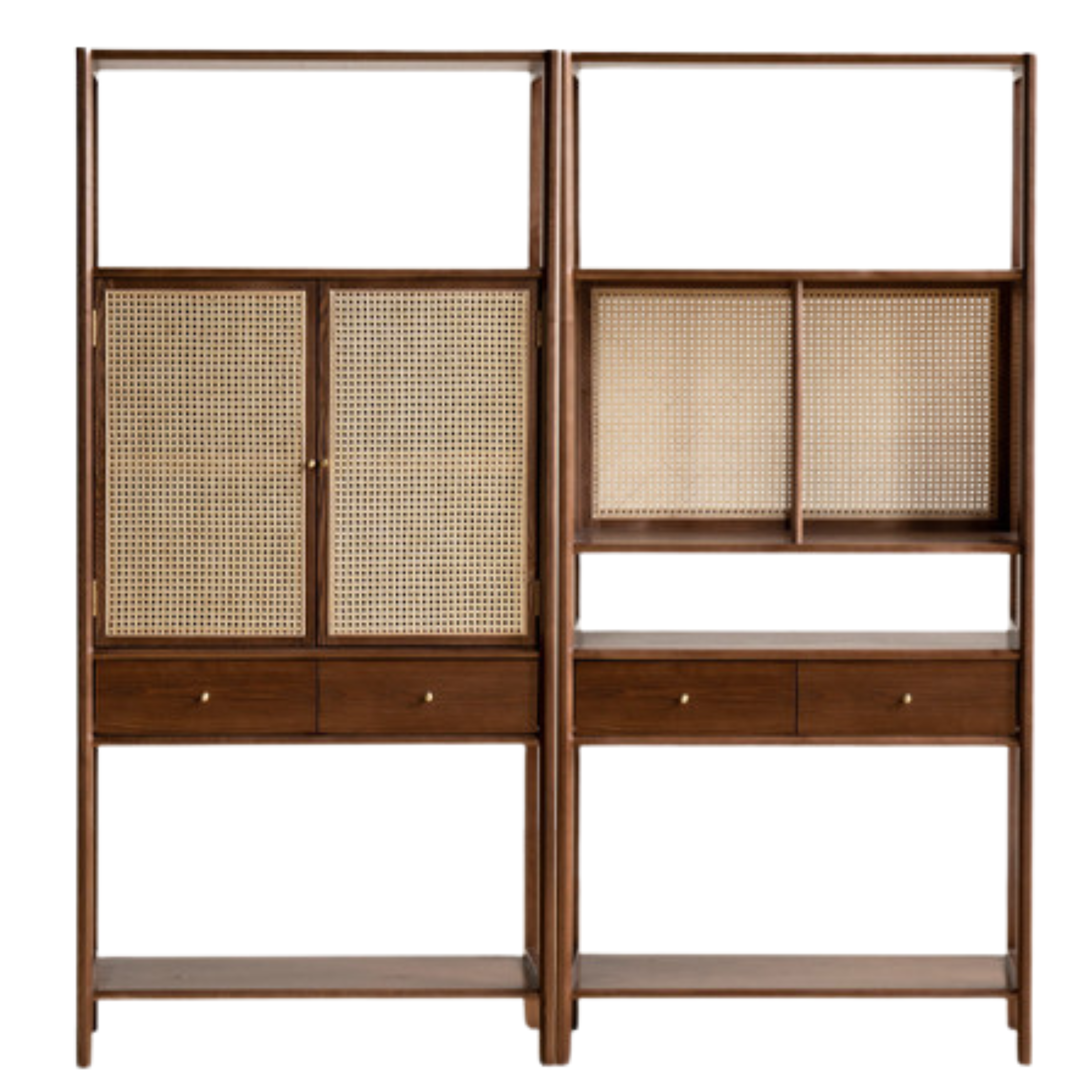 70.8x13.7x74.8 inch / 180x35x190 cm / Walnut color / North American black walnut combination AB