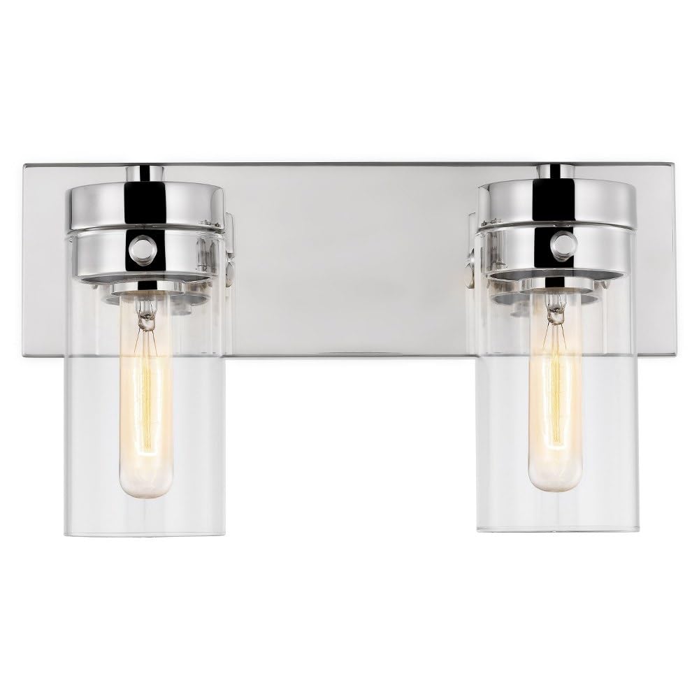 Nuvo Lighting Intersection 2-Light Bathroom Vanity Light in Burnished Brass - Perfect for Modern Bathrooms & Powder Rooms