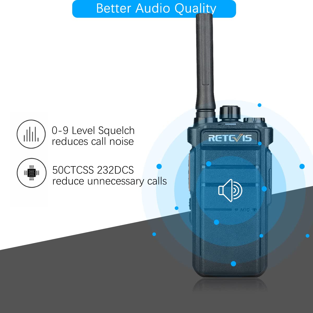 Retevis RB26 Long Range Walkie Talkies - 15 Pack with 10 Earpieces - 2 Way Radios for Construction, Outdoor Adventures & Emergency Communication