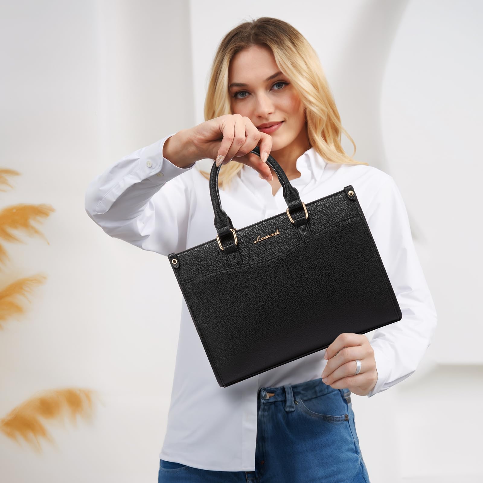 LOVEVOOK Women's Trendy Tote Bag & Crossbody Satchel Purse with Matching Clutch - Stylish Top Handle Handbag for Work, Travel & Everyday Use
