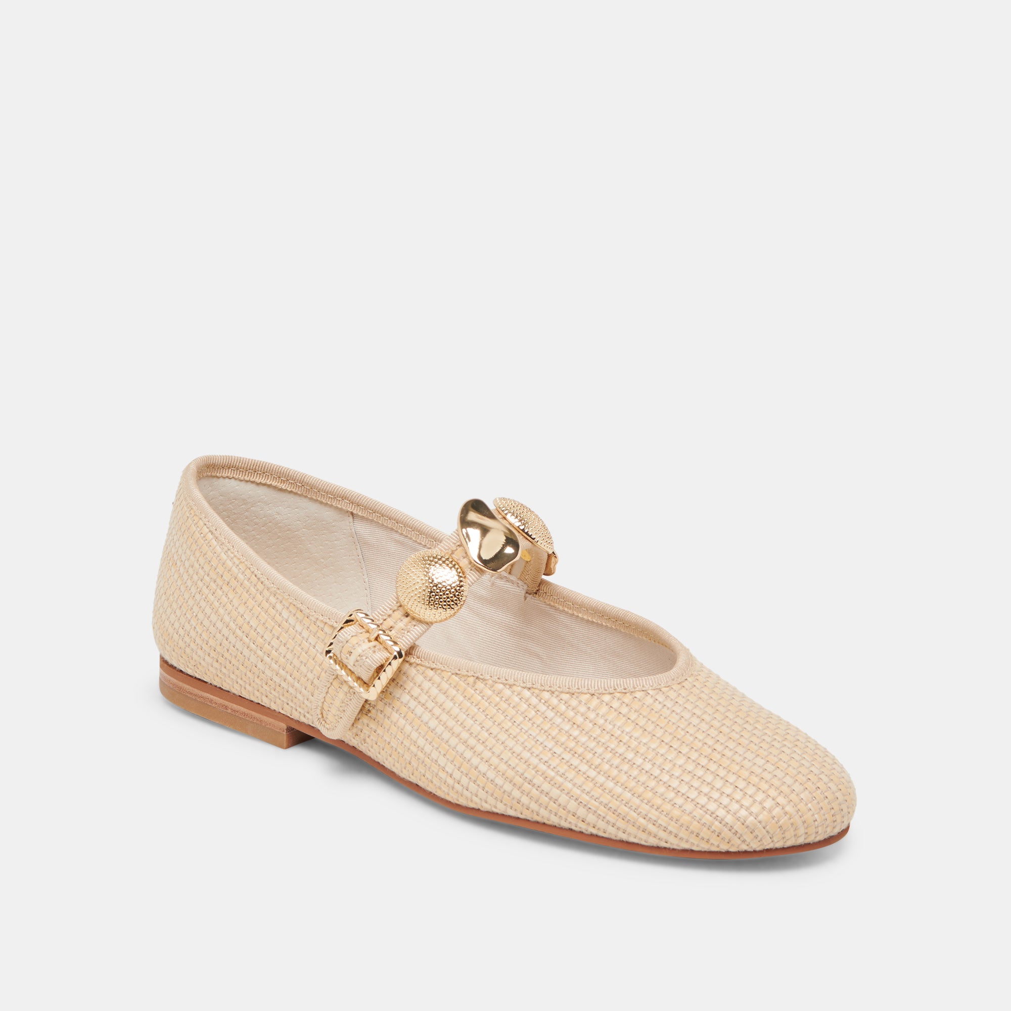 RELAN Women's Ballet Flats - Lightweight Natural Raffia Comfortable Slip-On Shoes for Casual Wear, Work & Travel