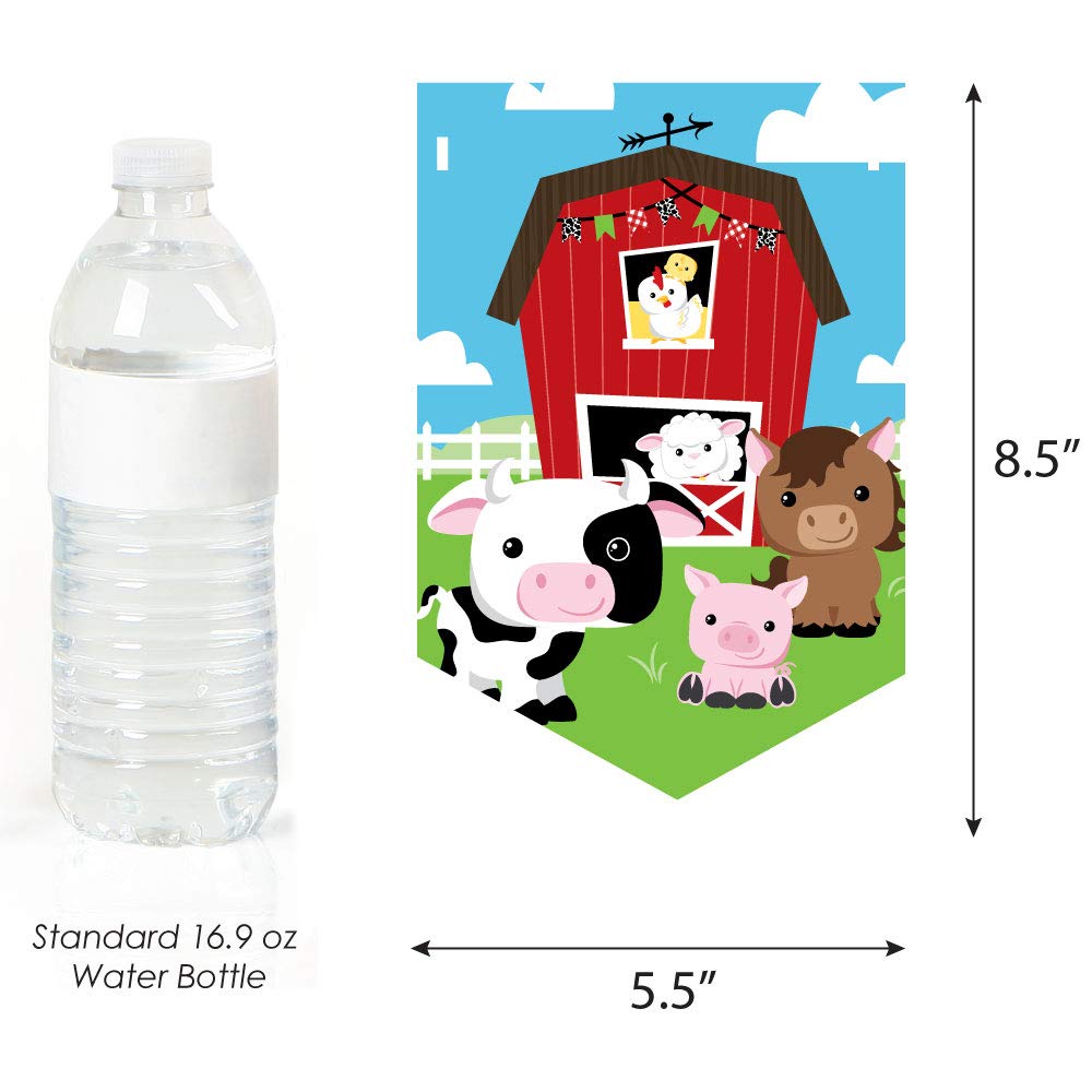 Big Dot of Happiness Farm Animals Barnyard Baby Shower Birthday Party Bunting Banner - Cute Animal Themed Party Decorations for Baby Showers, 1st Birthdays & Nursery Room Decor - It's a Barnyard Bash Celebration
