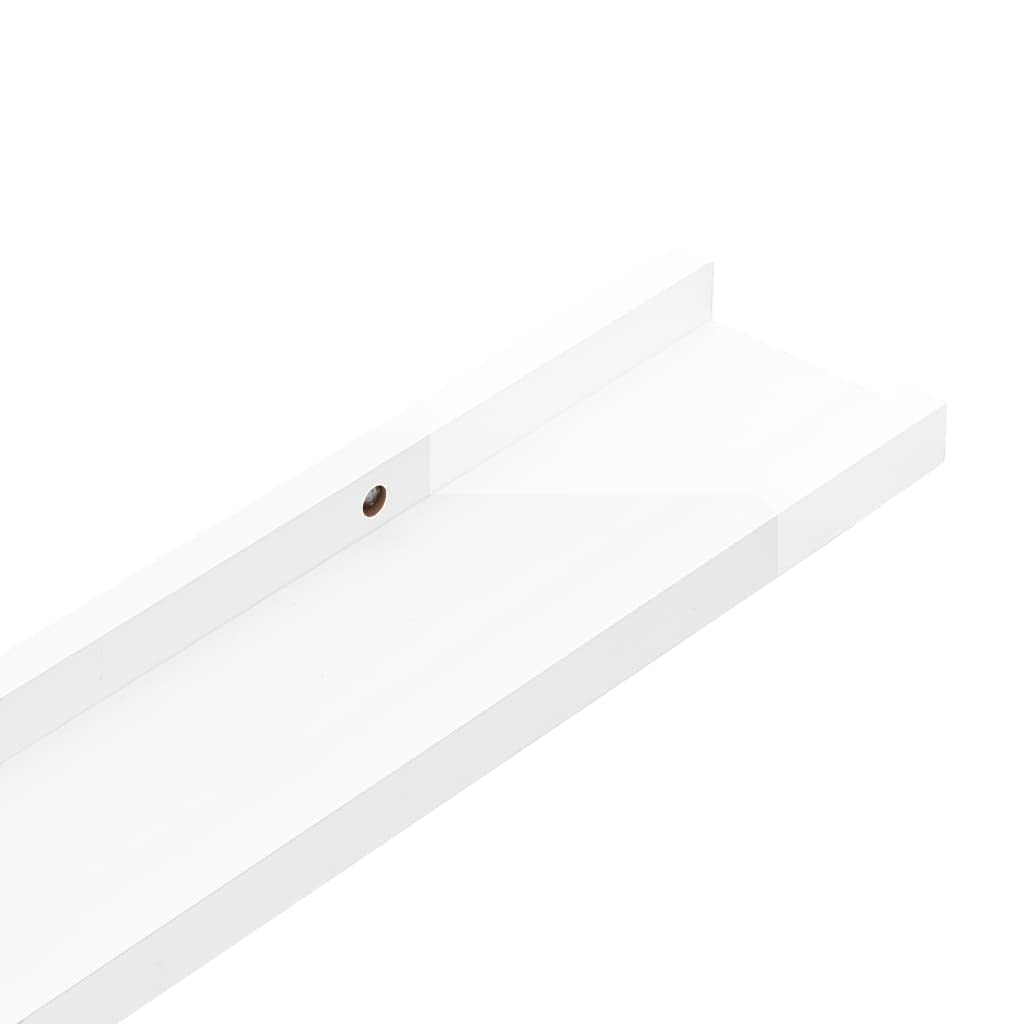 2-Pack High Gloss White Floating Wall Shelves - 39.4
