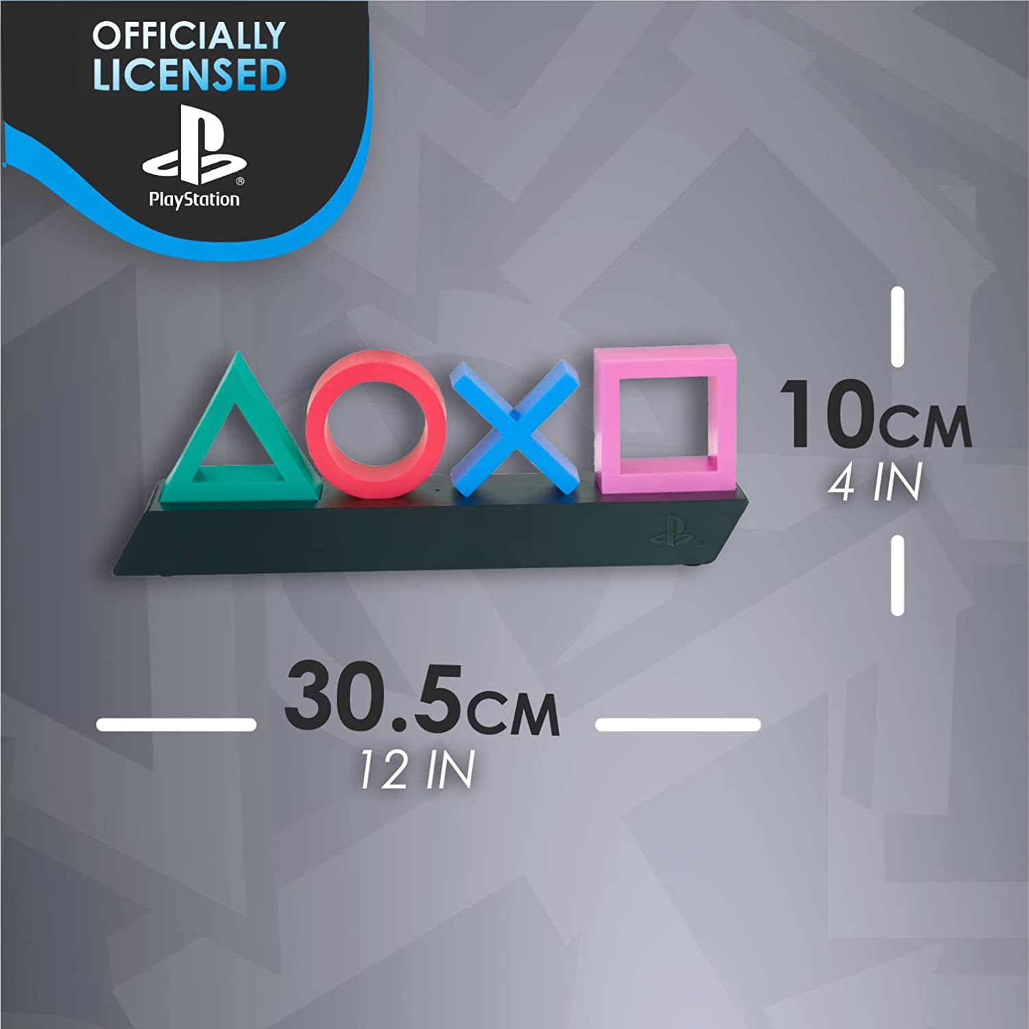 Paladone Playstation Icons LED Light - 3 Adjustable Lighting Modes for Gaming Room Decor, Bedroom Night Light & Gamer Gift