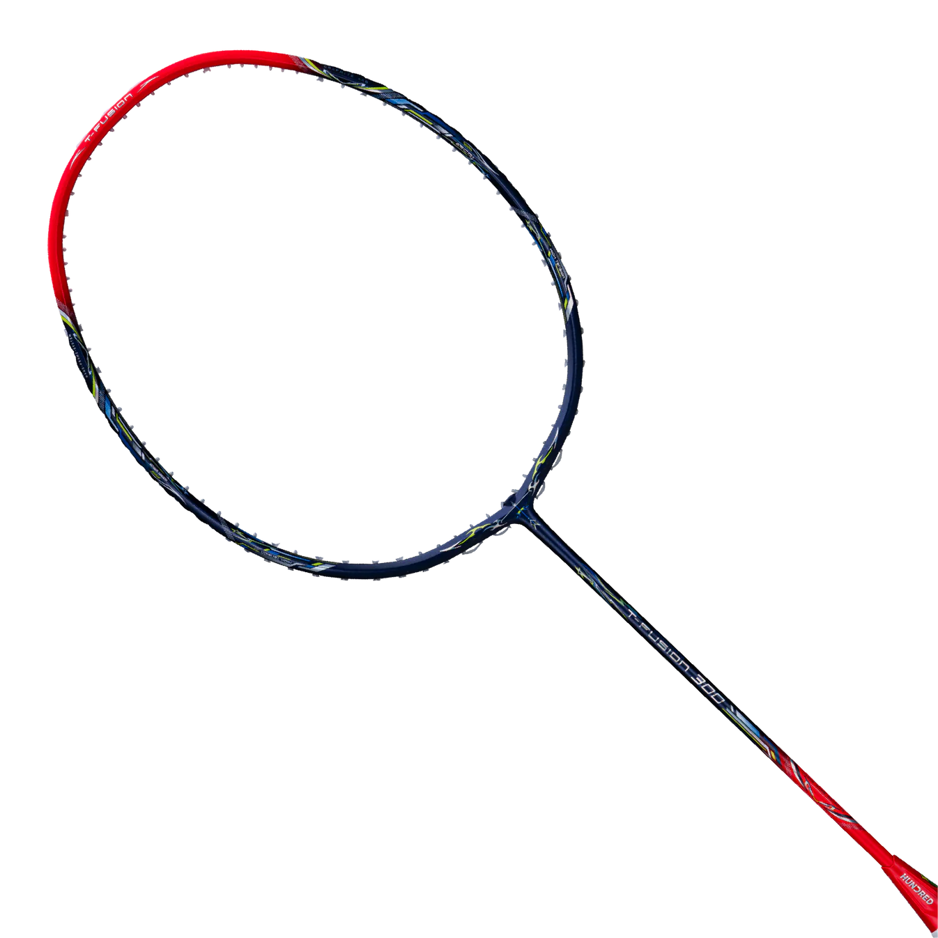 Hundred T Fusion 300 Badminton Racket - Lightweight Carbon Fiber Shuttlecock Racket for Professional & Recreational Players - Perfect for Tournaments, Training & Backyard Games