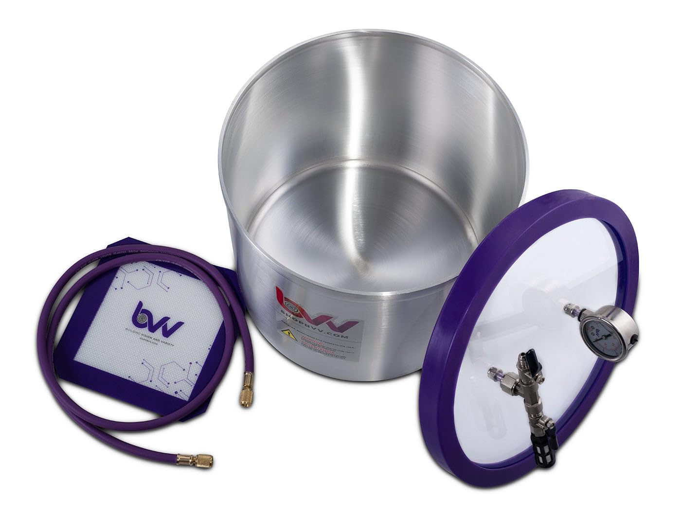 BVV 5 Gallon Aluminum Vacuum Chamber - Food Preservation, Resin Degassing & Science Experiments - Perfect for DIY, Labs & Commercial Use
