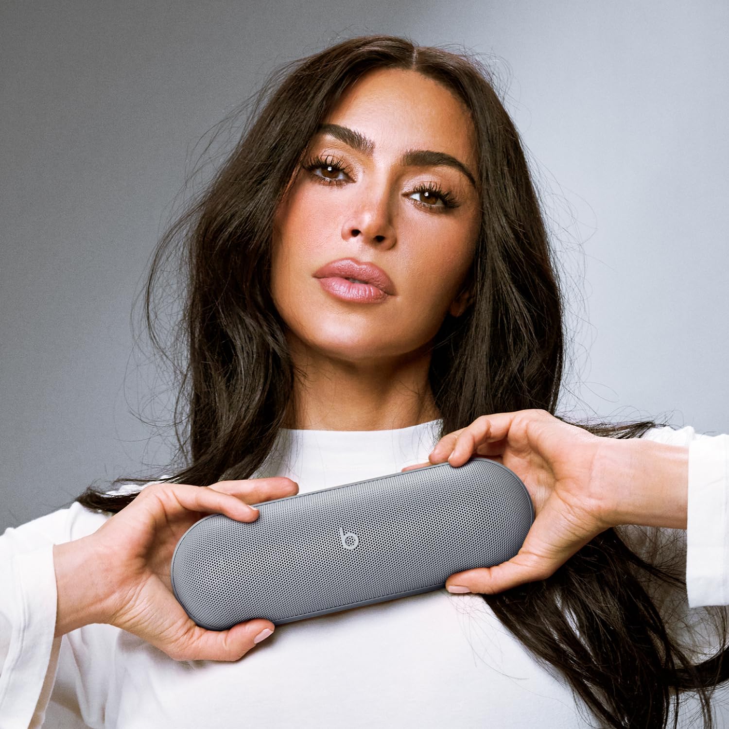 Beats Pill x Kim Kardashian Wireless Bluetooth Speaker - Portable USB-C Charger with 24H Battery Life, IP67 Waterproof, Built-in Mic for Calls - Compatible with iPhone & Android (Dark Gray) - Perfect for Pool Parties, Beach Outings & Outdoor Adventures