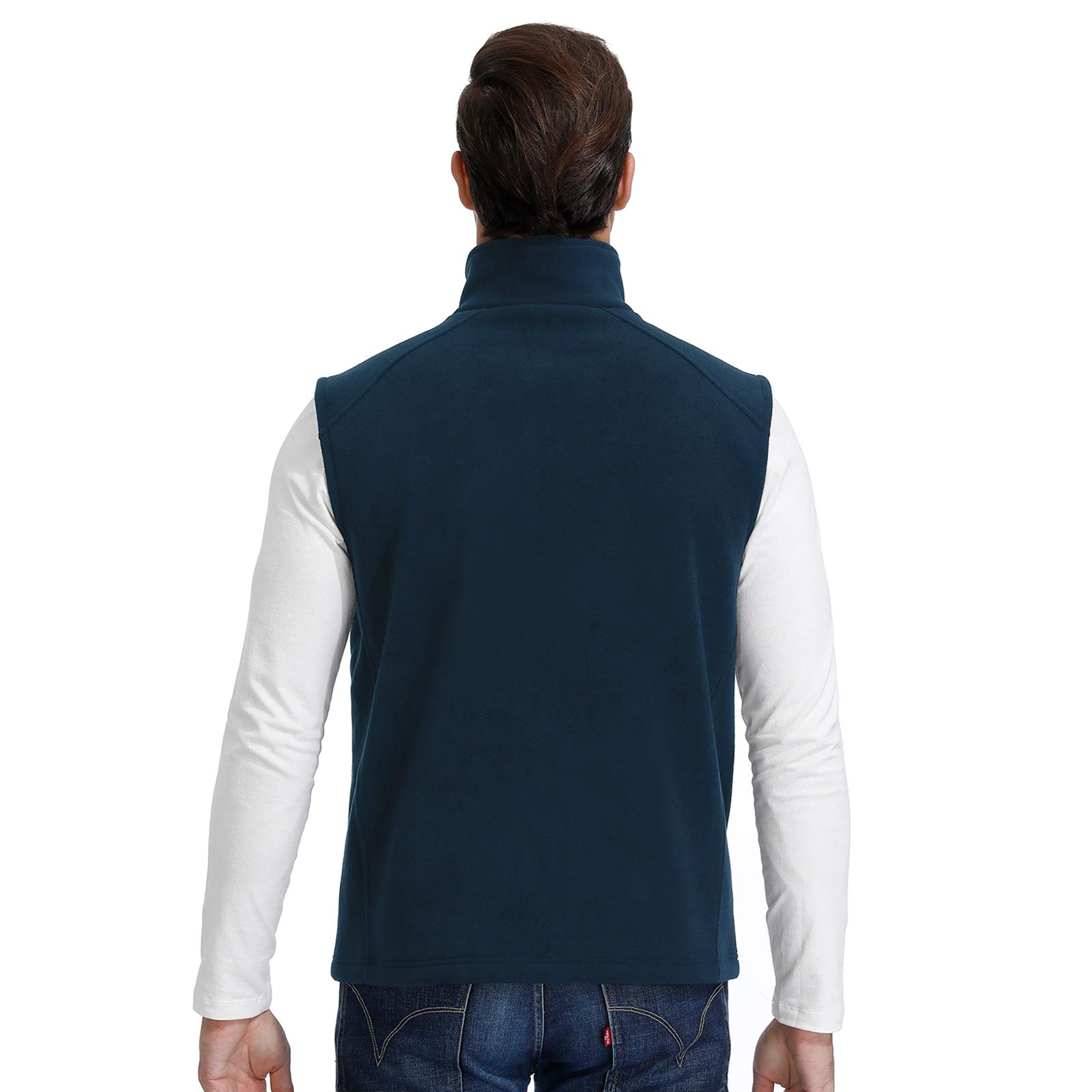 MOHEEN Men's Fleece Vest - Lightweight Full Zip Softshell Sleeveless Jacket with Pockets for Outdoor Activities, Hiking, Camping & Casual Wear