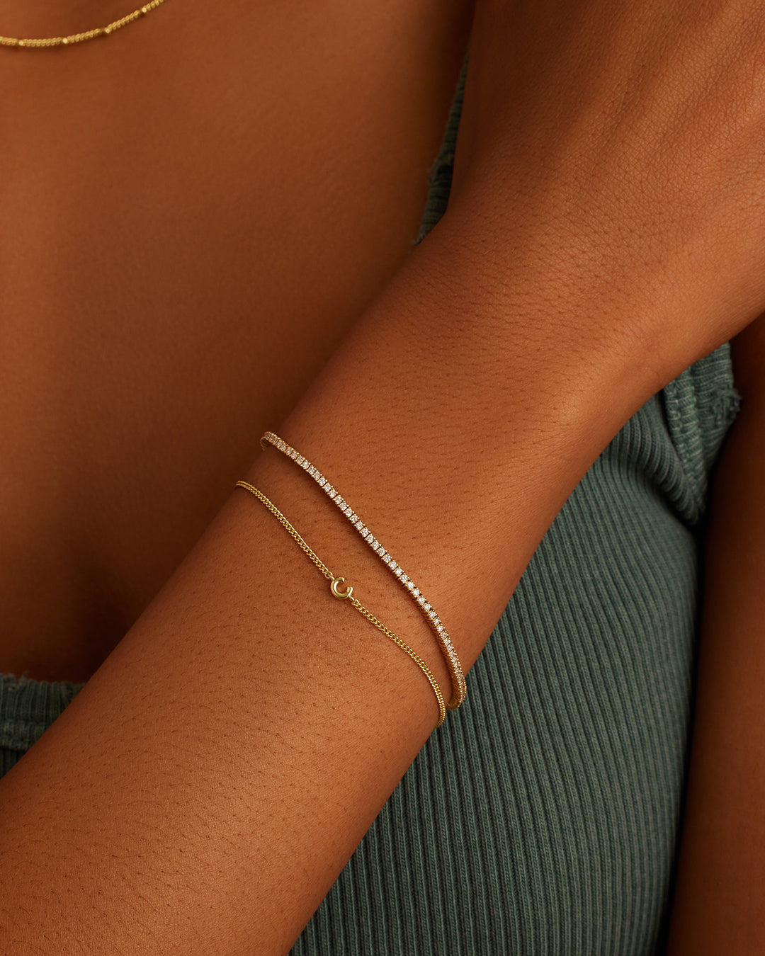 Wilder Mini Alphabet Bracelet - Personalized Initial Letter Bracelet for Women & Girls - Trendy Stackable Jewelry for Everyday Wear & Gifts