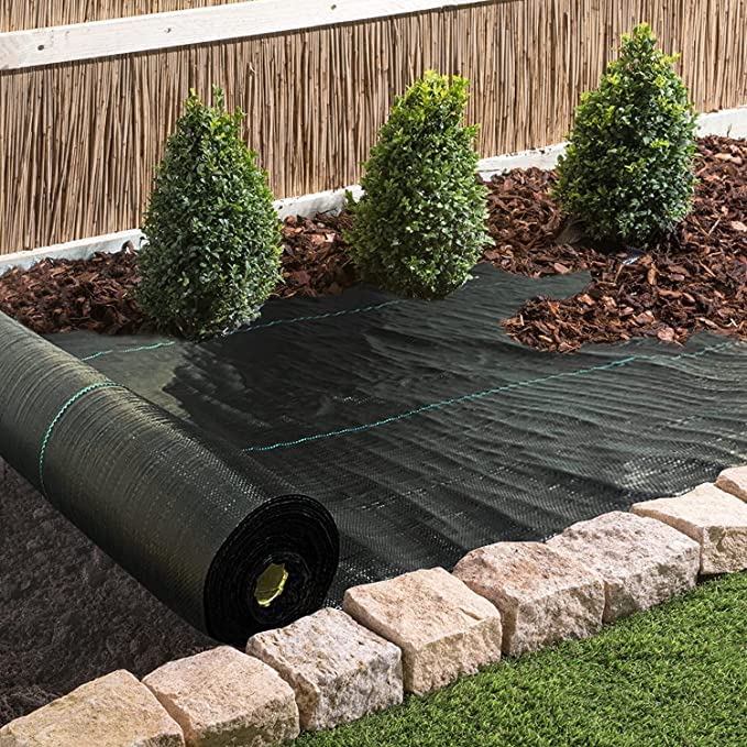 LGJIAOJIAO 6ft x 300ft Heavy Duty Weed Barrier Landscape Fabric - Premium Woven Geotextile Ground Cover for Gardening, Weed Control & Underlayment - Ideal for Commercial Driveways, Garden Beds & Landscaping Projects