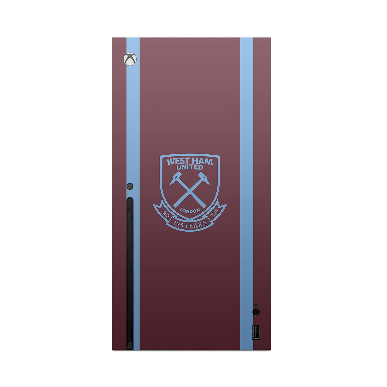 Official West Ham United FC 2020/21 Home Jersey Vinyl Gaming Skin Sticker - Compatible with Xbox Series X Console & Controller Bundle | Perfect for Gamers & Football Fans, Great for Customizing Your Gaming Setup
