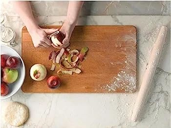 Premium French Wooden Rolling Pin for Baking - 13 Inch Nonstick Dough Roller for Pizza, Pie & Cookies - Natural Wood Kitchen Baking Tool for Home Chefs & Bakers