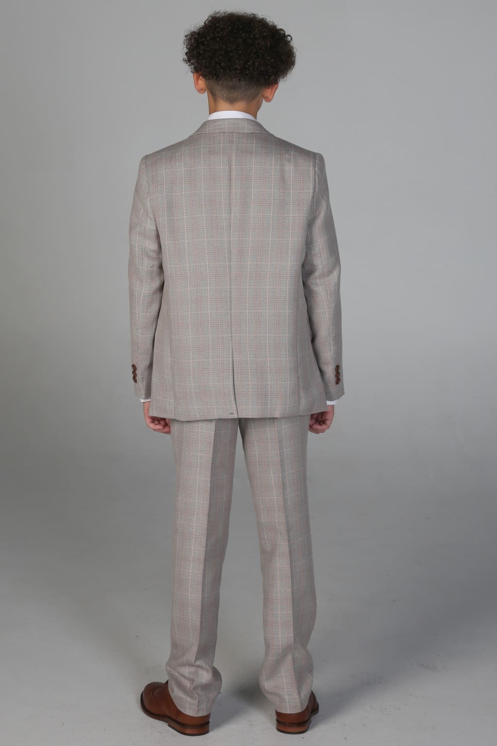 Boys' Leo Beige 3-Piece Suit Set | Formal Kids Suit for Weddings, Parties & Special Occasions
