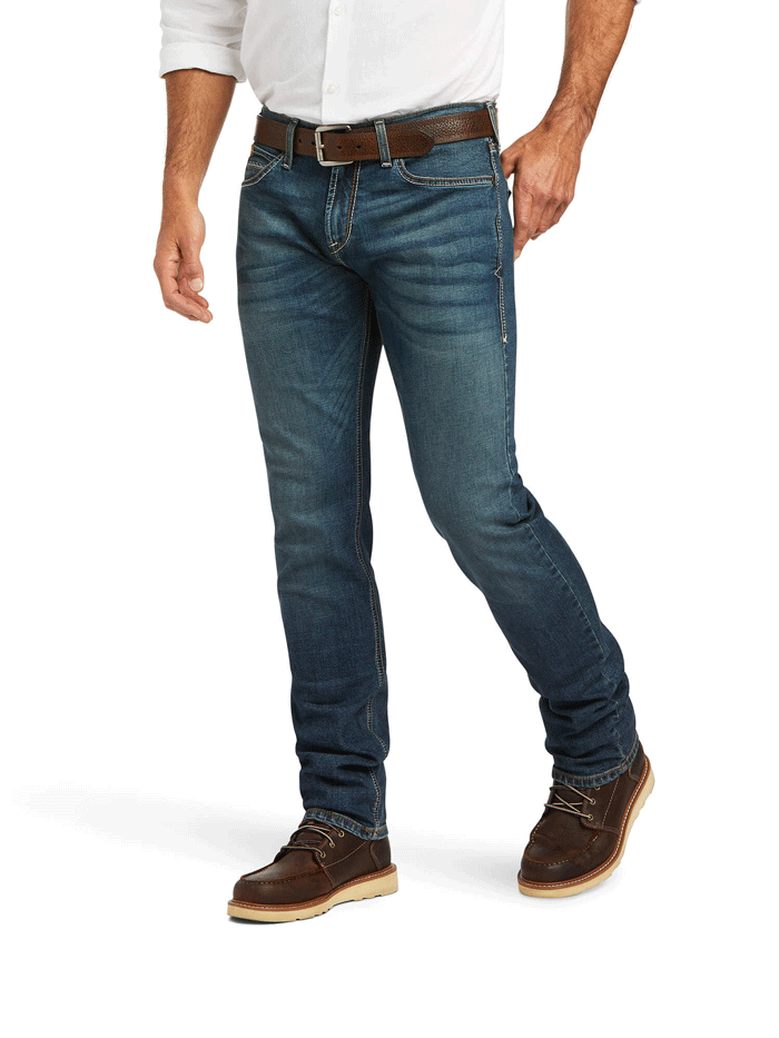 Ariat Men's Modern TekStretch Sebastian Slim Leg Jean - Comfortable & Durable Denim Pants for Work, Casual Wear & Outdoor Activities