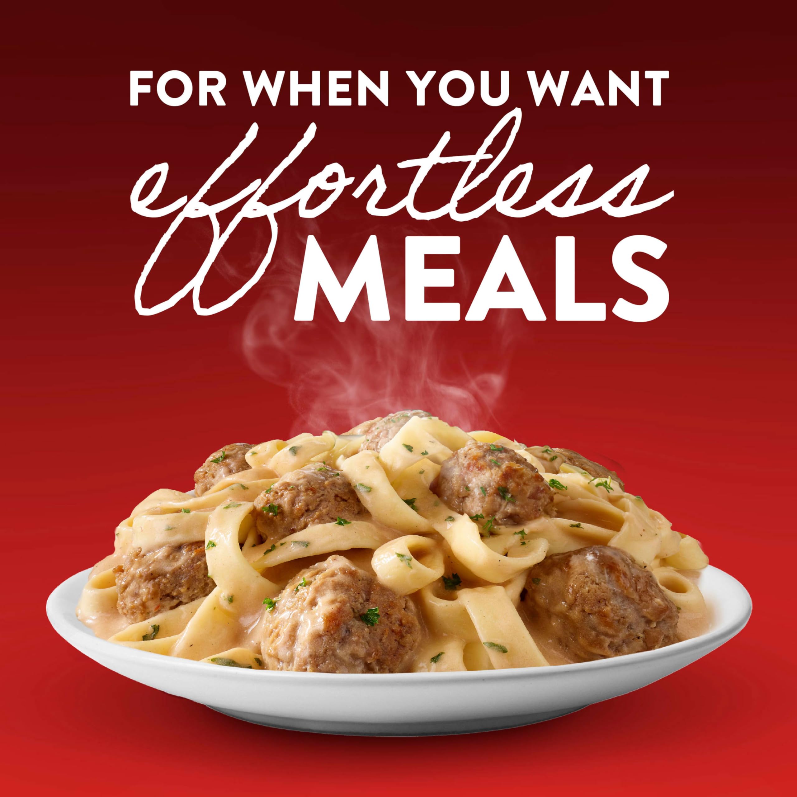 Stouffer’s Swedish Meatballs Frozen Dinner – Single Serve Microwave or Oven Ready Meal – Quick & Easy Frozen Pasta for Busy Weeknights, Office Lunches or College Dorm Meals
