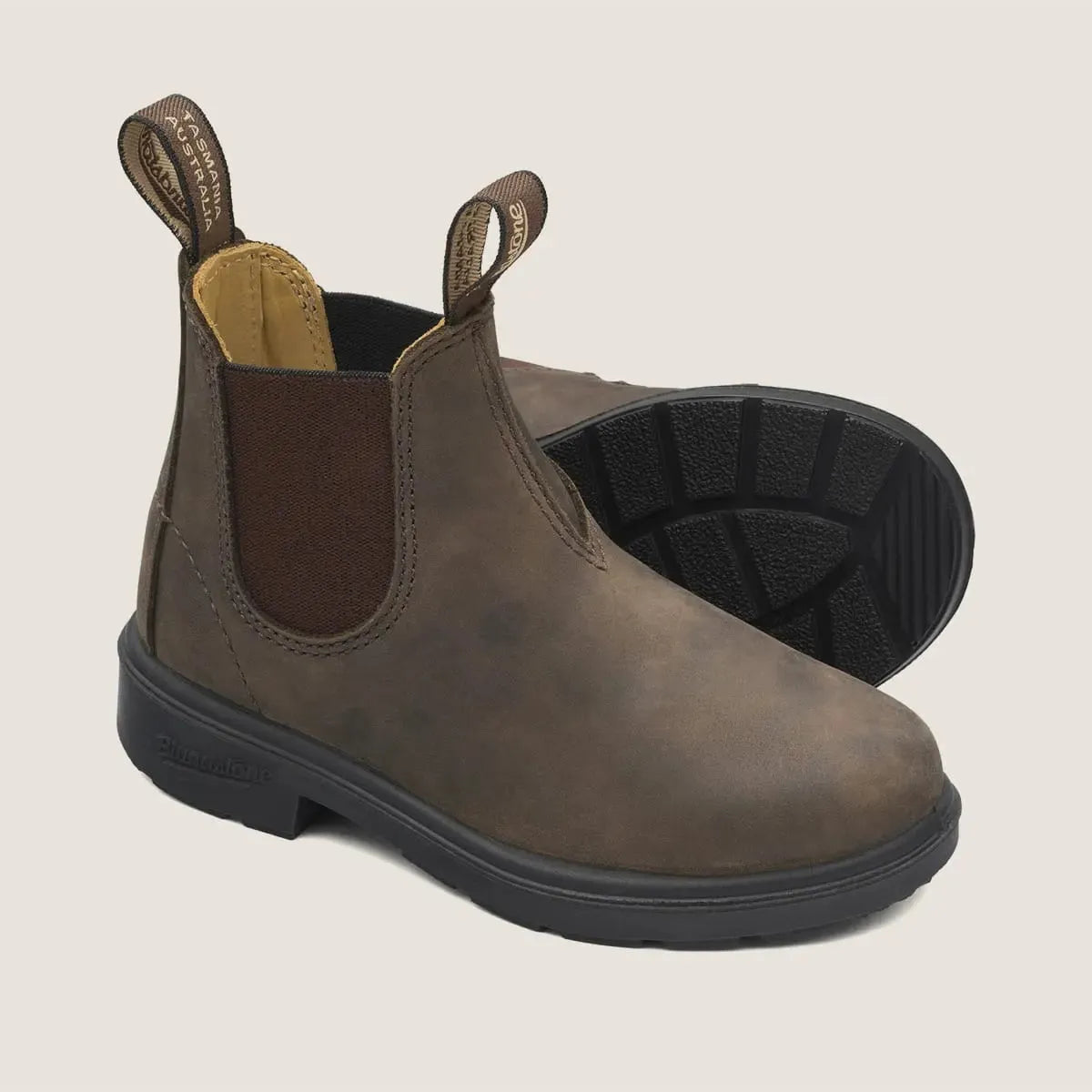 Premium Leather Chelsea Boots for Kids - Blundstone Series 565 Rustic Brown | Comfortable & Durable Children's Boots for School, Outdoor Play & Everyday Wear