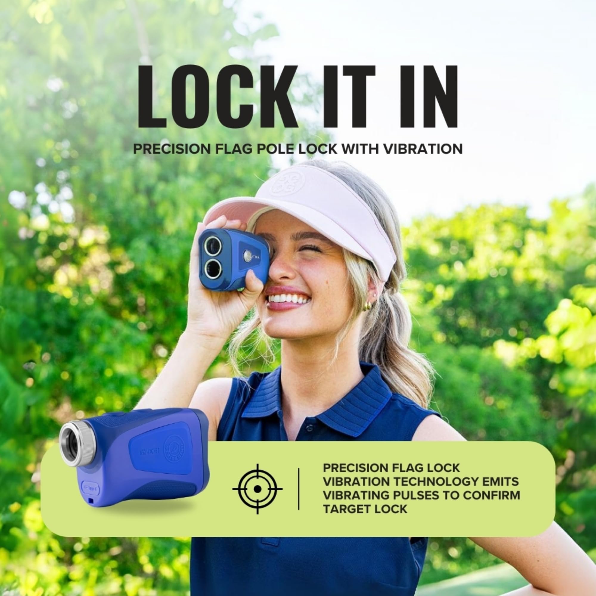 Pro Tour Golf Rangefinder with Slope Technology - Ultra-Strength Magnetic Laser Range Finder with Flag Lock Vibration | Perfect for Tournament Play, Course Practice & Outdoor Golf Accessories