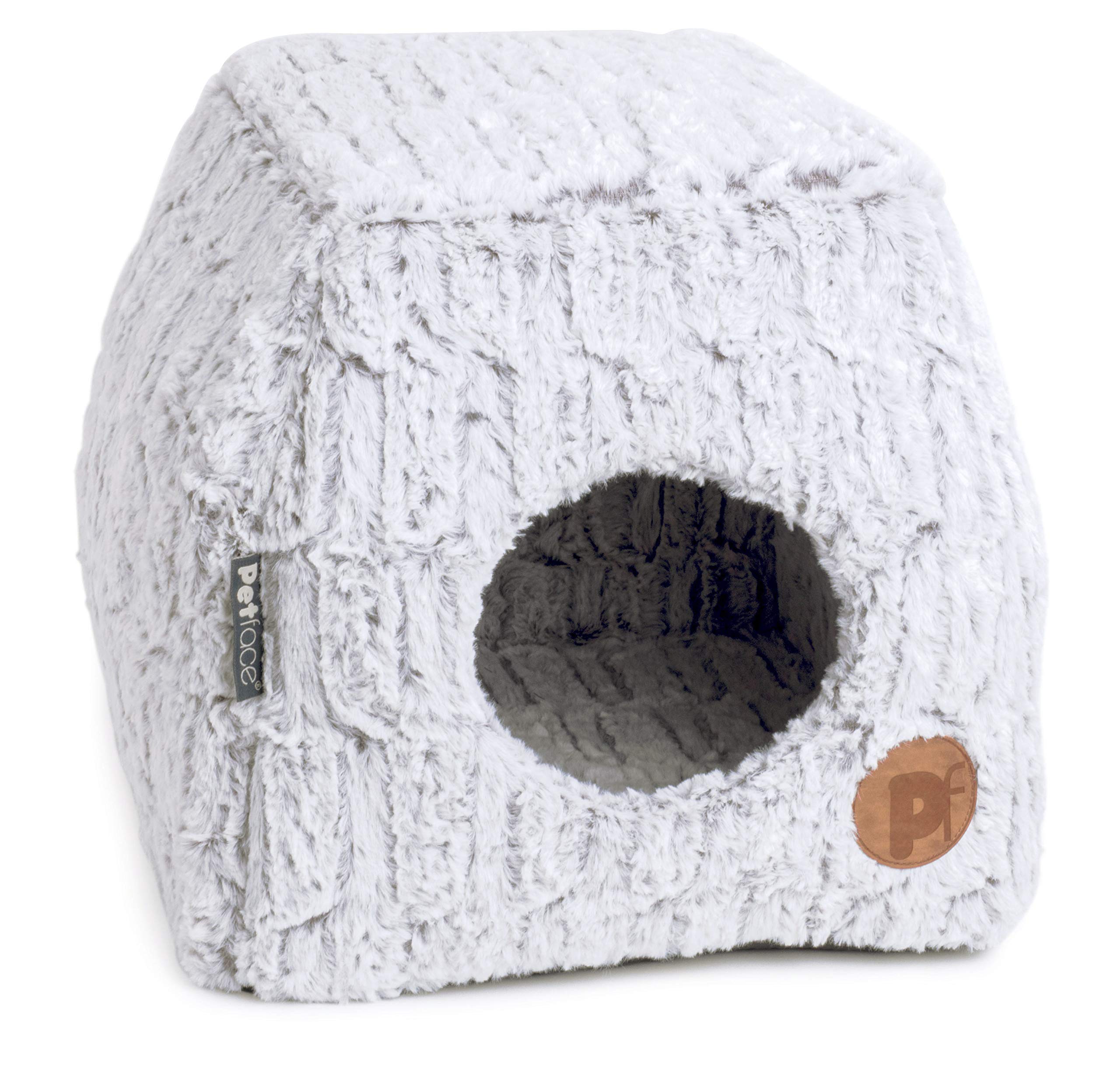 Cozy Plush Cat Cave Bed - Soft & Luxurious Bamboo Igloo Pet Bed for Cats & Kittens - Perfect for Indoor Napping, Lounging & Warm Winter Nights