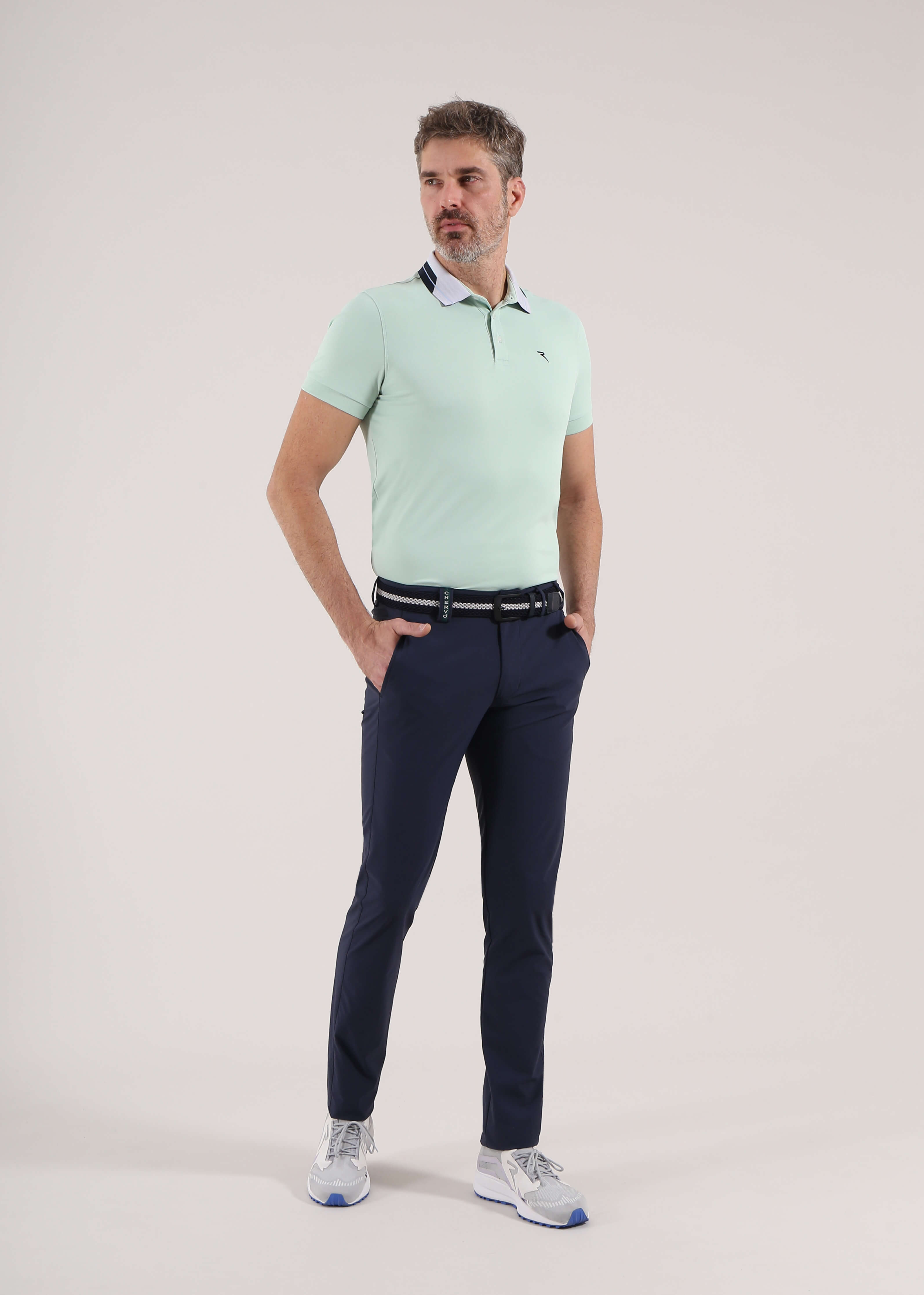 ADEMAS Men's DRY MATIC® Stretch Pique Polo Shirt - Moisture Wicking, Breathable, Quick Dry - Final Sale - Perfect for Golf, Business Casual & Outdoor Activities