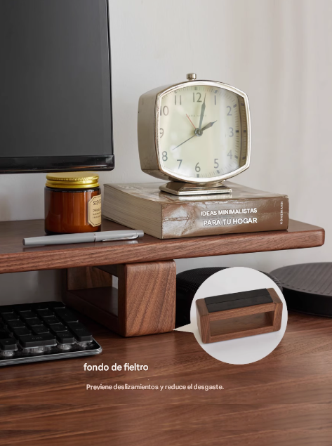 Premium Black Walnut & Oak Solid Wood Laptop Stand - Adjustable Height Ergonomic Computer Riser for Desk, Home Office, or Workspace - Space-Saving Shelf Organizer for MacBook, Notebooks & Accessories