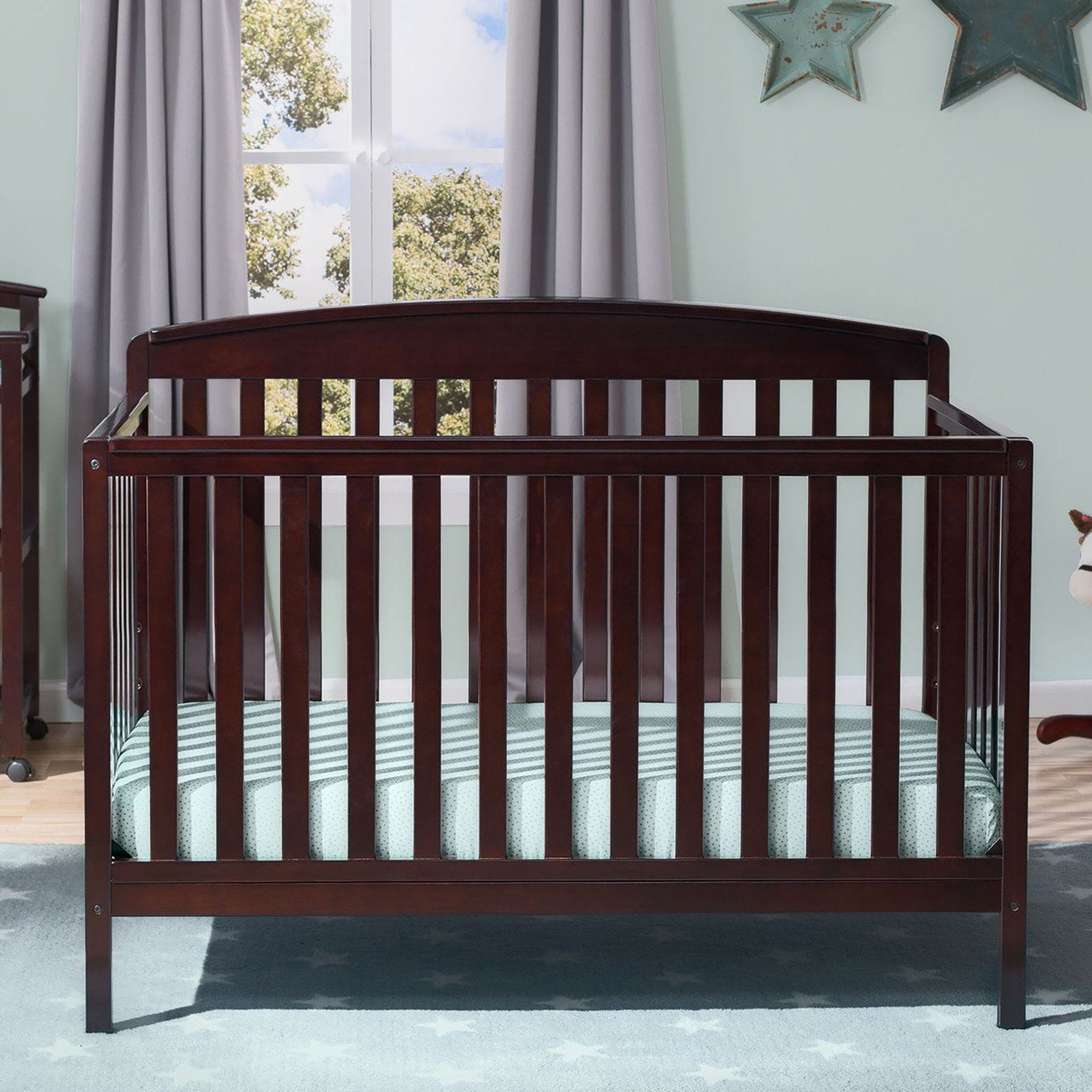 Brayden 4-in-1 Convertible Baby Crib with Toddler Bed & Daybed - Nursery Furniture for Newborns & Kids - Perfect for Bedrooms & Daycare Centers