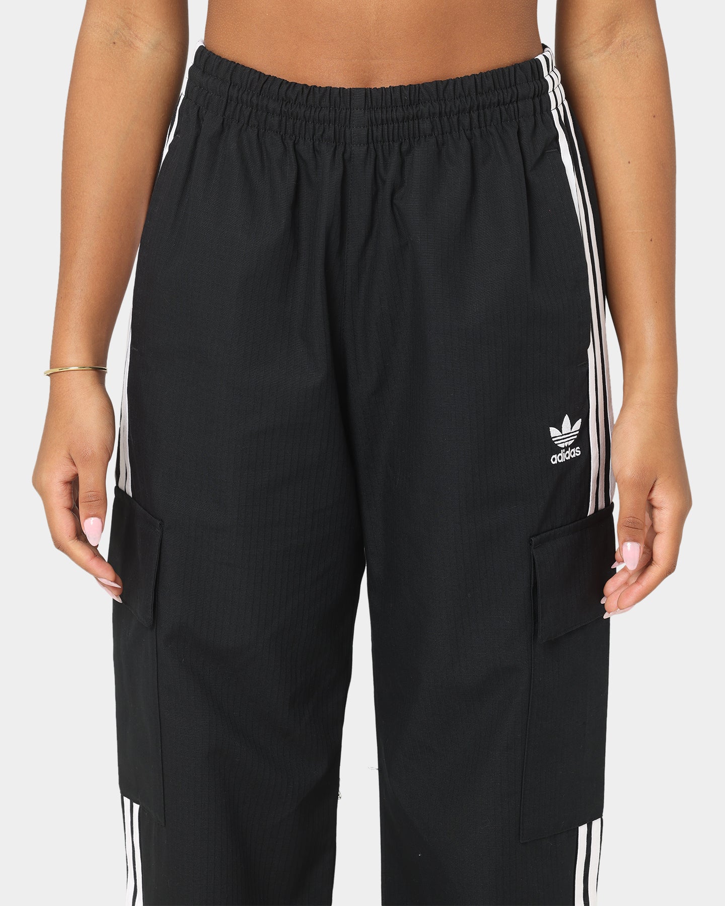 Adidas 3 Stripes Cargo Pants for Men - Black Military Style Joggers with Multiple Pockets | Perfect for Streetwear, Workout & Outdoor Activities