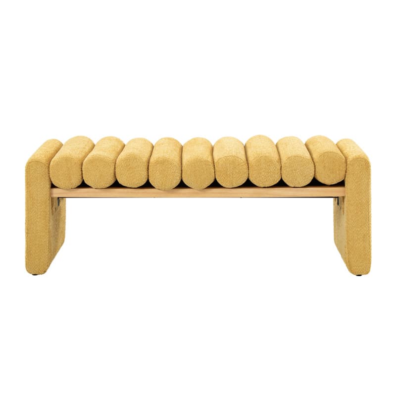 Modern Functional Bench with Solid Wood Seat Frame - Stylish Entryway, Living Room, or Bedroom Seating - Durable & Comfortable for Home Decor