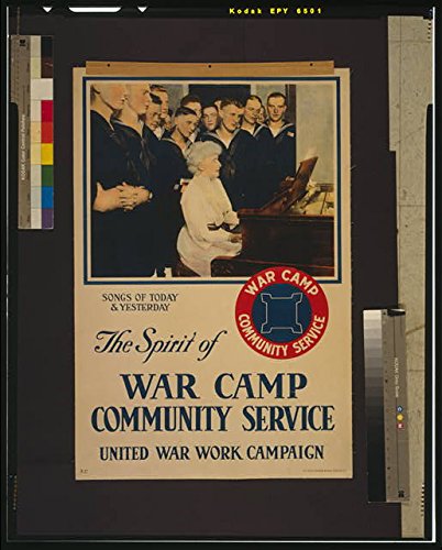 Vintage WWI Photo: Sailors Playing Piano at War Camp Community Service 1918 - Historical Military Memorabilia & Collectible for History Enthusiasts