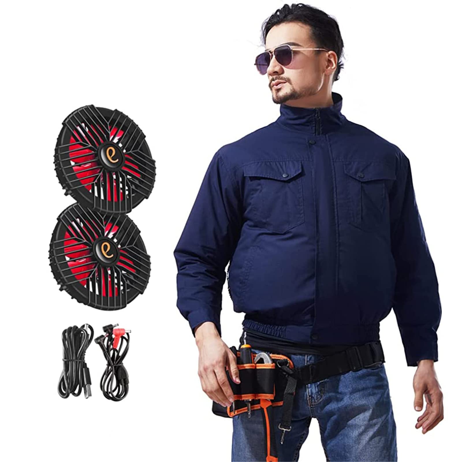 USB Charging Cooling Vest for Men - Rechargeable Air Conditioned Outdoor Vest for Camping, Fishing & Summer Sports - Stay Cool in Hot Weather