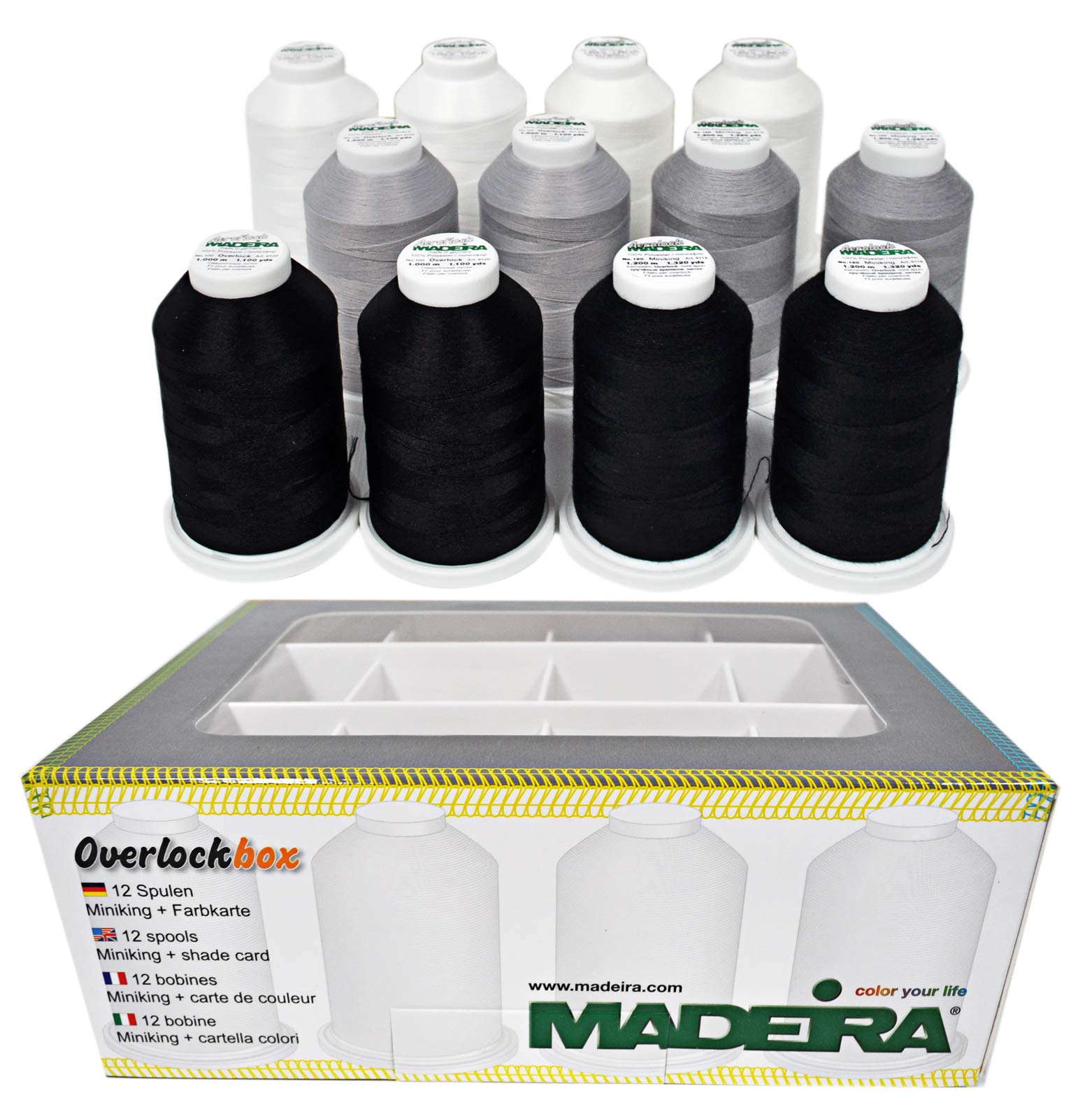 Madeira Overlock Box Art 9210 - Premium Sewing Thread Kit for Serger & Overlock Machines | Perfect for Quilting, Garment Construction & Home Decor Projects