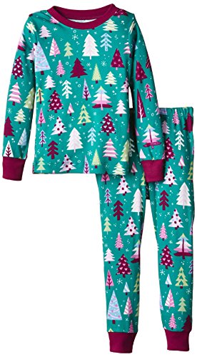 Hatley Girls' Printed Pajama Set - Little Blue House Design | Soft Cotton Sleepwear for Kids | Perfect for Bedtime, Sleepovers & Cozy Nights