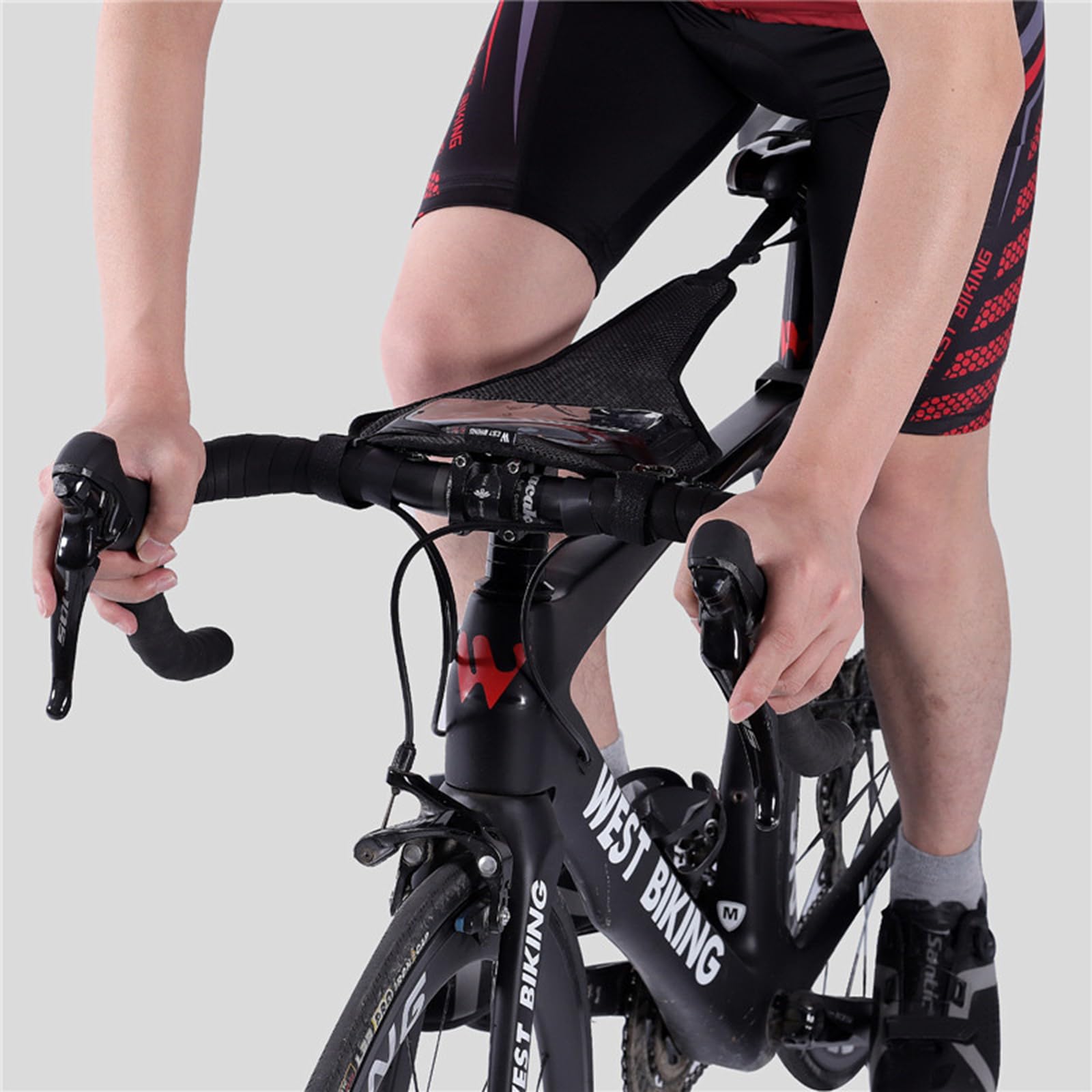 NUEAYMS Bike Sweat Guard - Quick Drying Indoor Cycling Sweat Net for Road Bikes & Trainers - Frame Protector Cover & Towel - Perfect for Indoor Training, Spin Classes & Home Gym Workouts