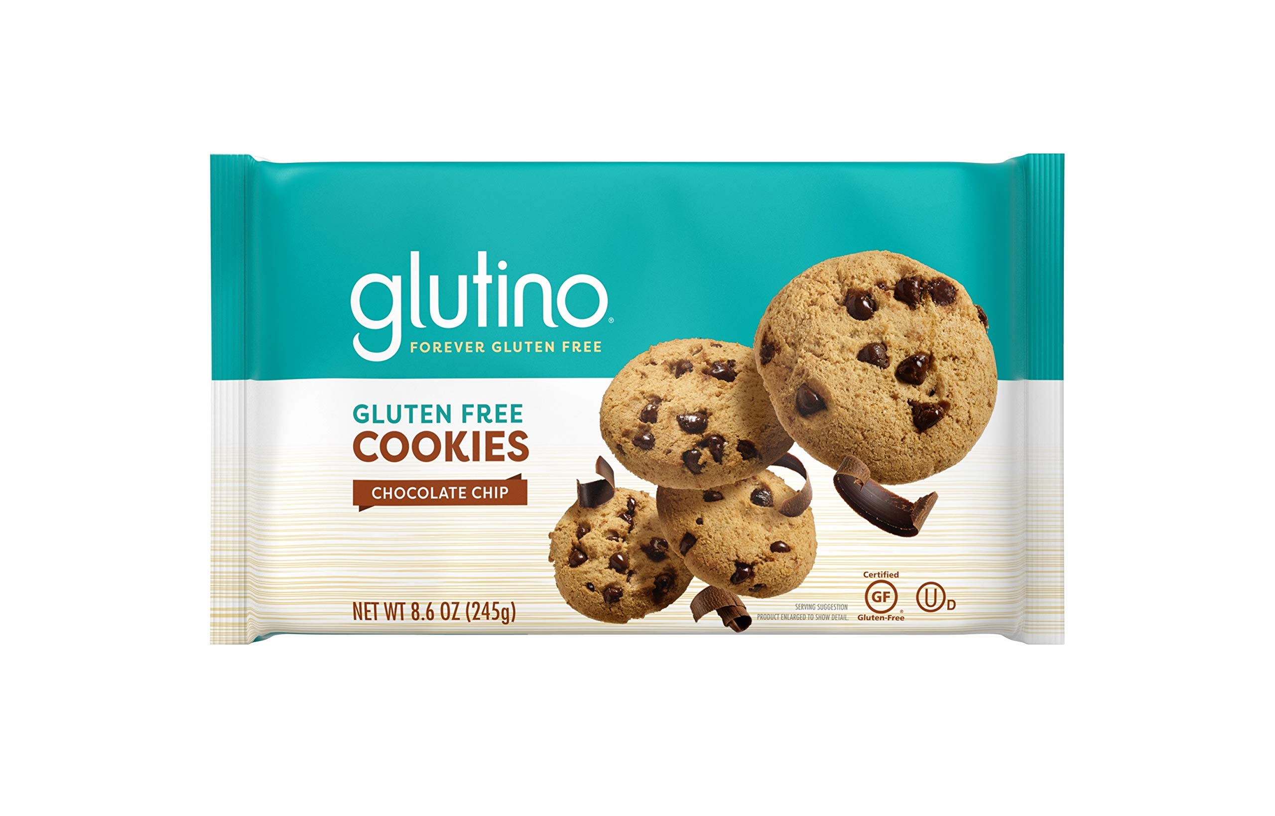 Glutino Gluten Free Chocolate Chip Cookies - 8.6 oz Pack | Delicious Snack for Allergies, School Lunches & Keto Diet