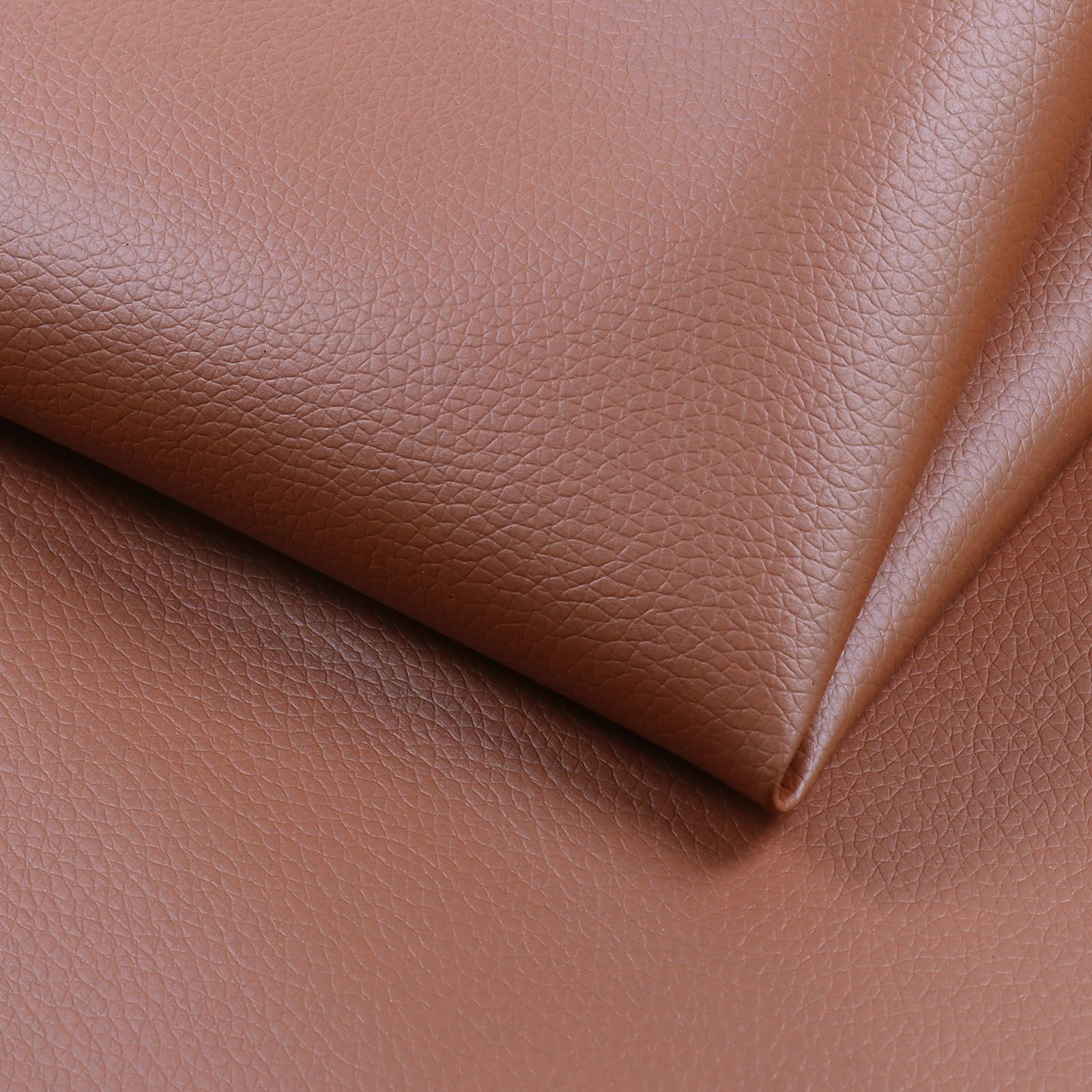 Premium Marine Vinyl Fabric - Soft, Durable & Hypoallergenic Artificial Leather for DIY Upholstery, Boat Seats, Car Interiors - Easy to Clean Synthetic Material (1 Yard, Brown) - Perfect for Furniture Repair, RV Cushions & Home Decor Projects