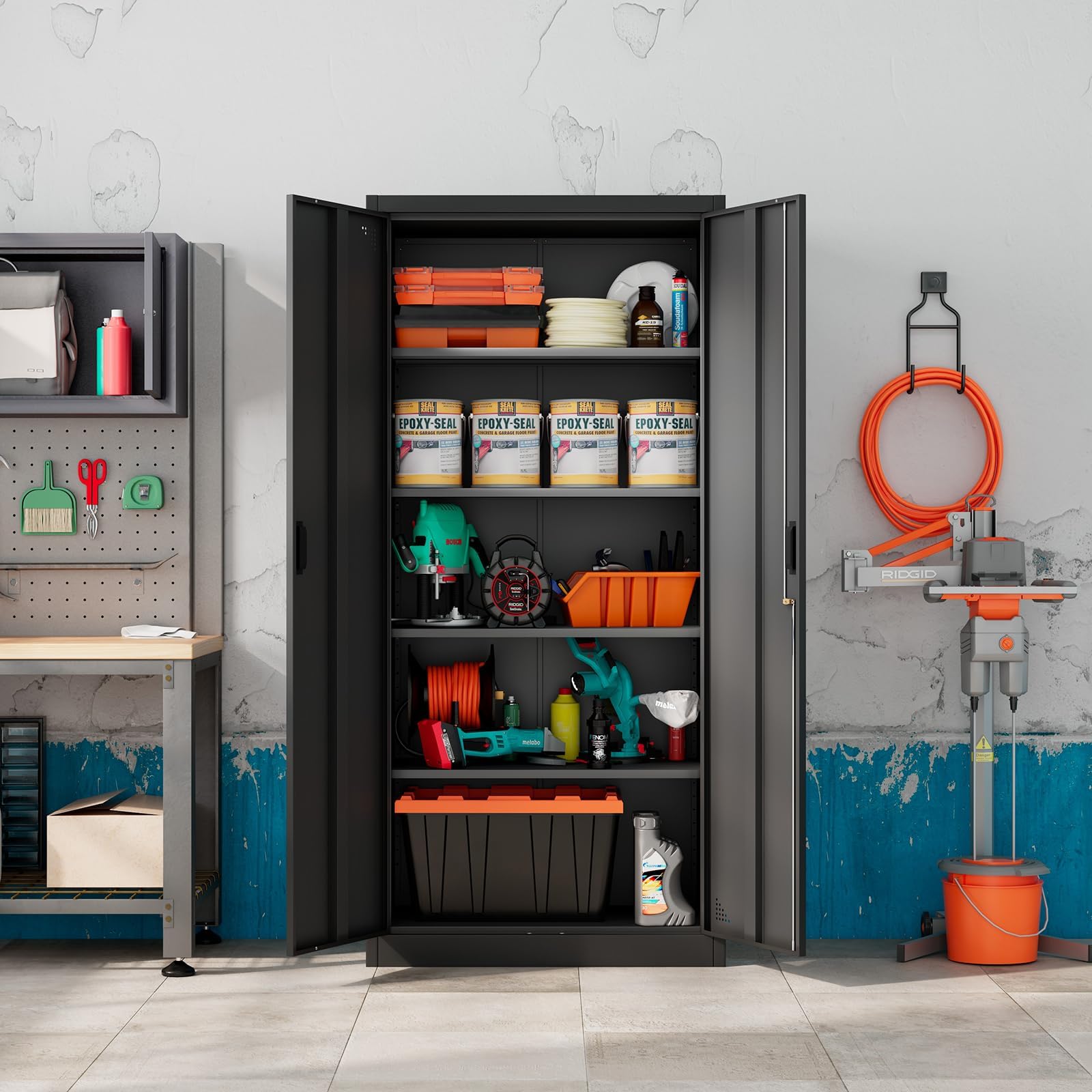 Heavy Duty Metal Garage Storage Cabinet - 71