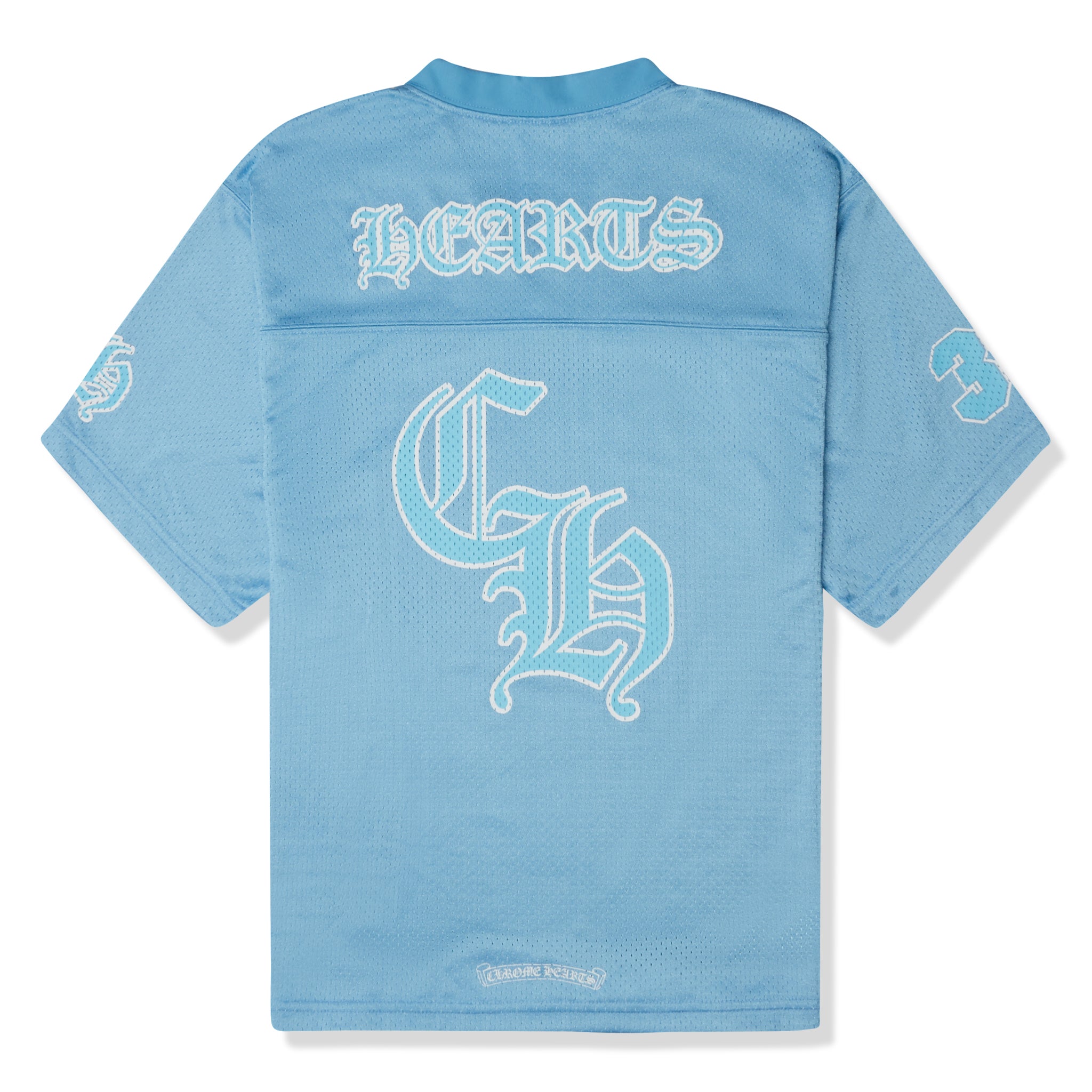 Chrome Hearts Stadium Mesh Short Sleeve Blue Jersey for Men - Trendy Streetwear Fashion Top for Casual Outfits & Summer Wear