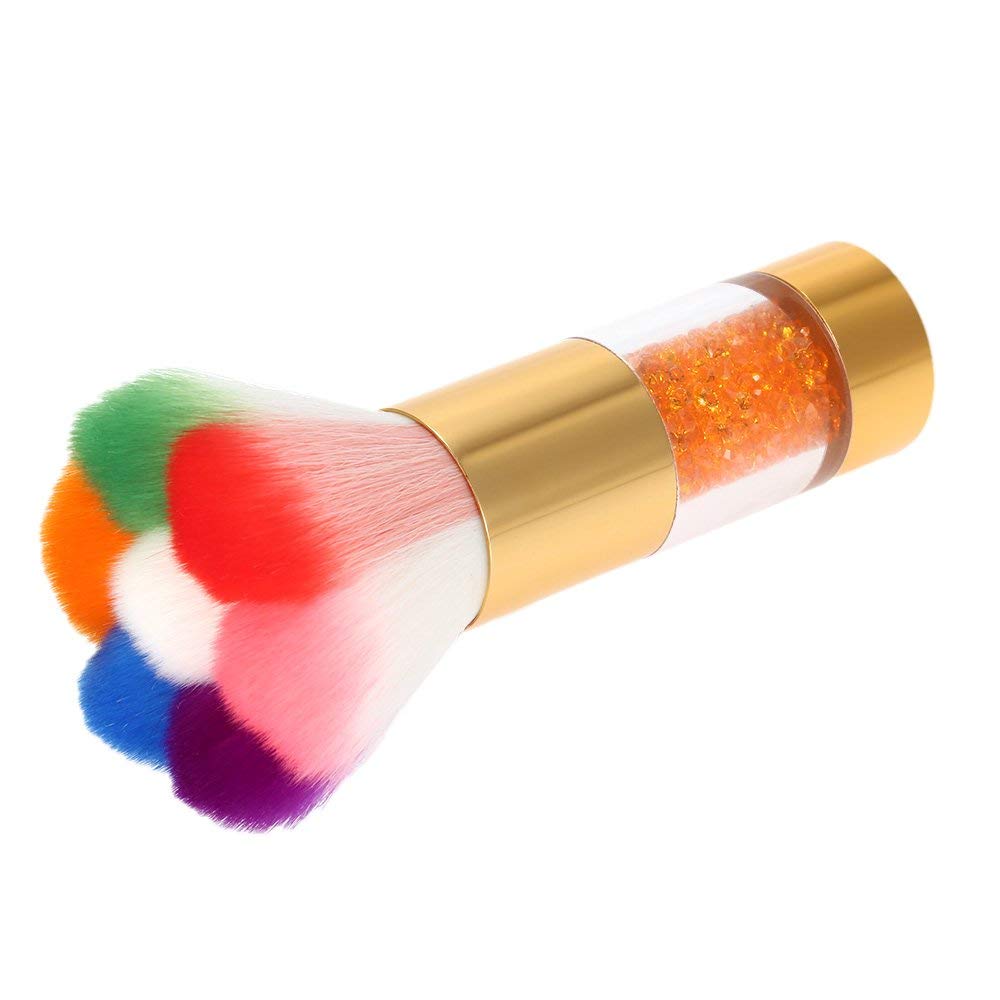 KIRa Nail Art Dust Remover Brush - 2 Pack Professional Nail Powder Cleaner for Acrylic & UV Gel, Rhinestones & Makeup - Perfect for Salon, Home Manicures & Nail Art Designs