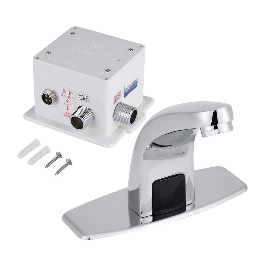 Automatic Infrared Sensor Faucet for Kitchen & Bathroom - Hands-Free Touchless Water Tap with Control Box - Ideal for Home, Office, and Public Restrooms