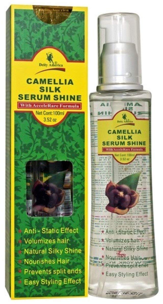 Deity America Camellia Silk Serum Shine - 3.52oz Hair Treatment for Shiny, Smooth & Frizz-Free Hair - Perfect for Daily Styling & Heat Protection
