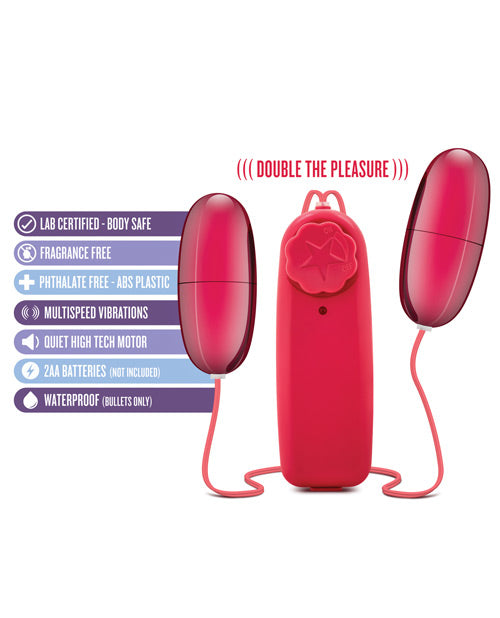 Blush B Yours Double Pop Eggs - Cerise Pink Silicone Stress Relief Toys for Adults & Kids - Perfect for Anxiety Relief, Office Desk Decor, and Party Favors