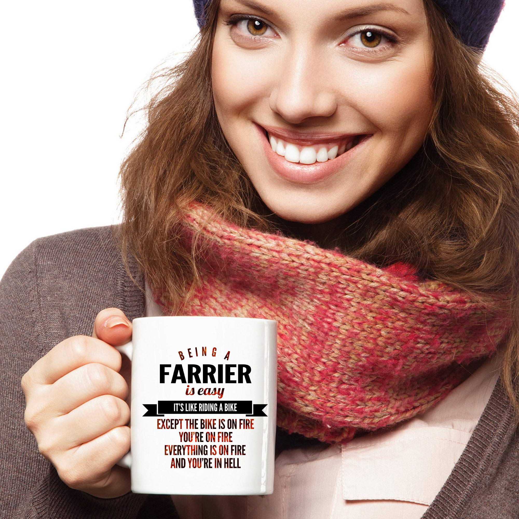 11 oz White Farrier Coffee Mug - Funny Gift for Farriers, Women & Men - Perfect for Horse Lovers, Coworker Gifts & Veterinary Humor