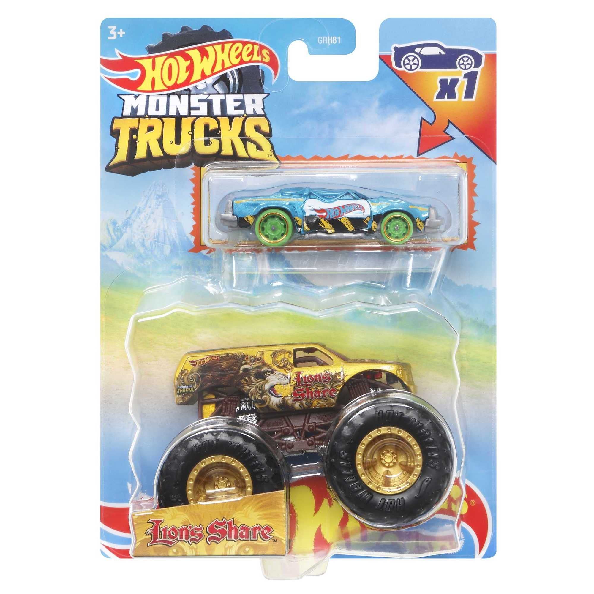 Hot Wheels Monster Trucks Lions Share Die-Cast Car Toy - Collectible Vehicle for Kids & Adults - Perfect for Playtime, Gifts & Display Collections