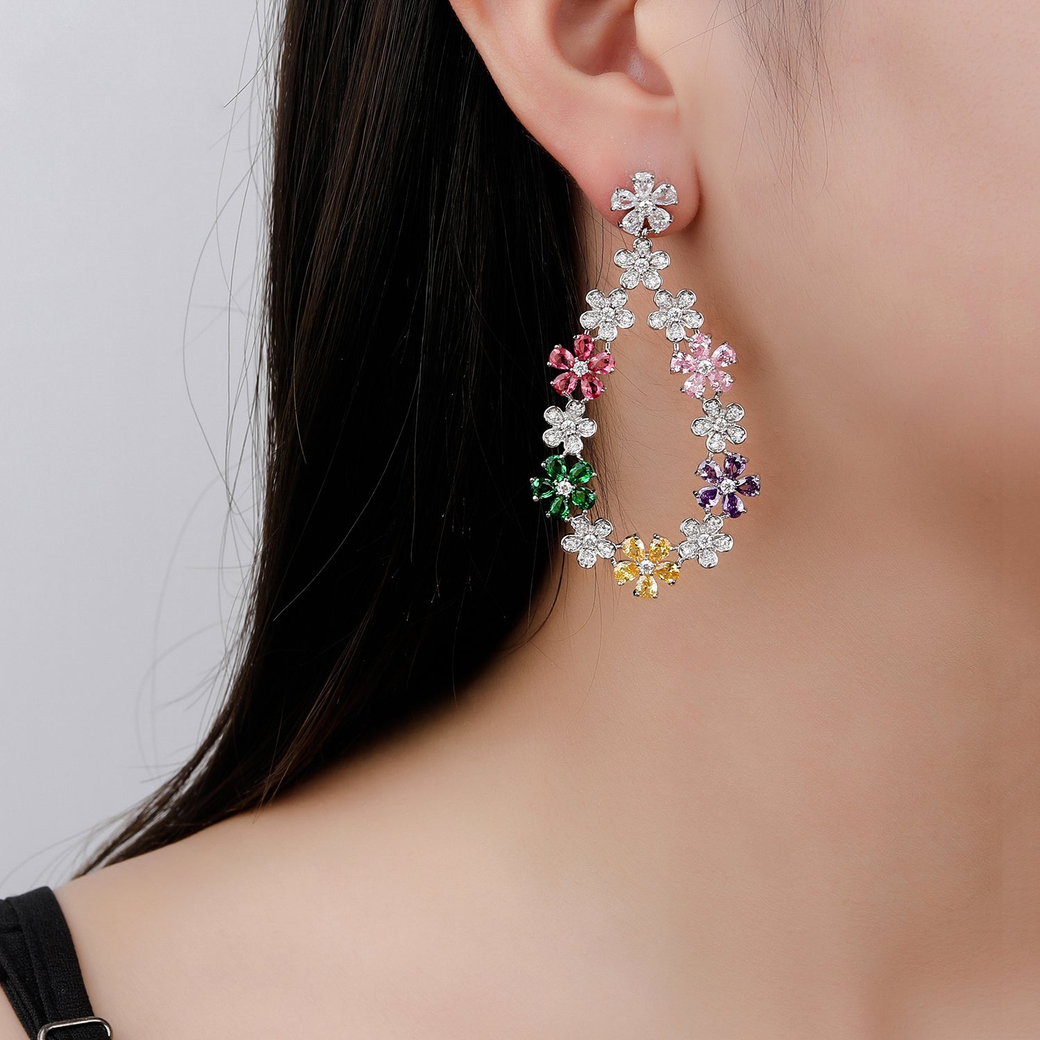 5A Cubic Zirconia Bridesmaid Earrings - Elegant Wedding Jewelry for Bridal Party - Perfect for Weddings, Prom & Formal Events CE10910