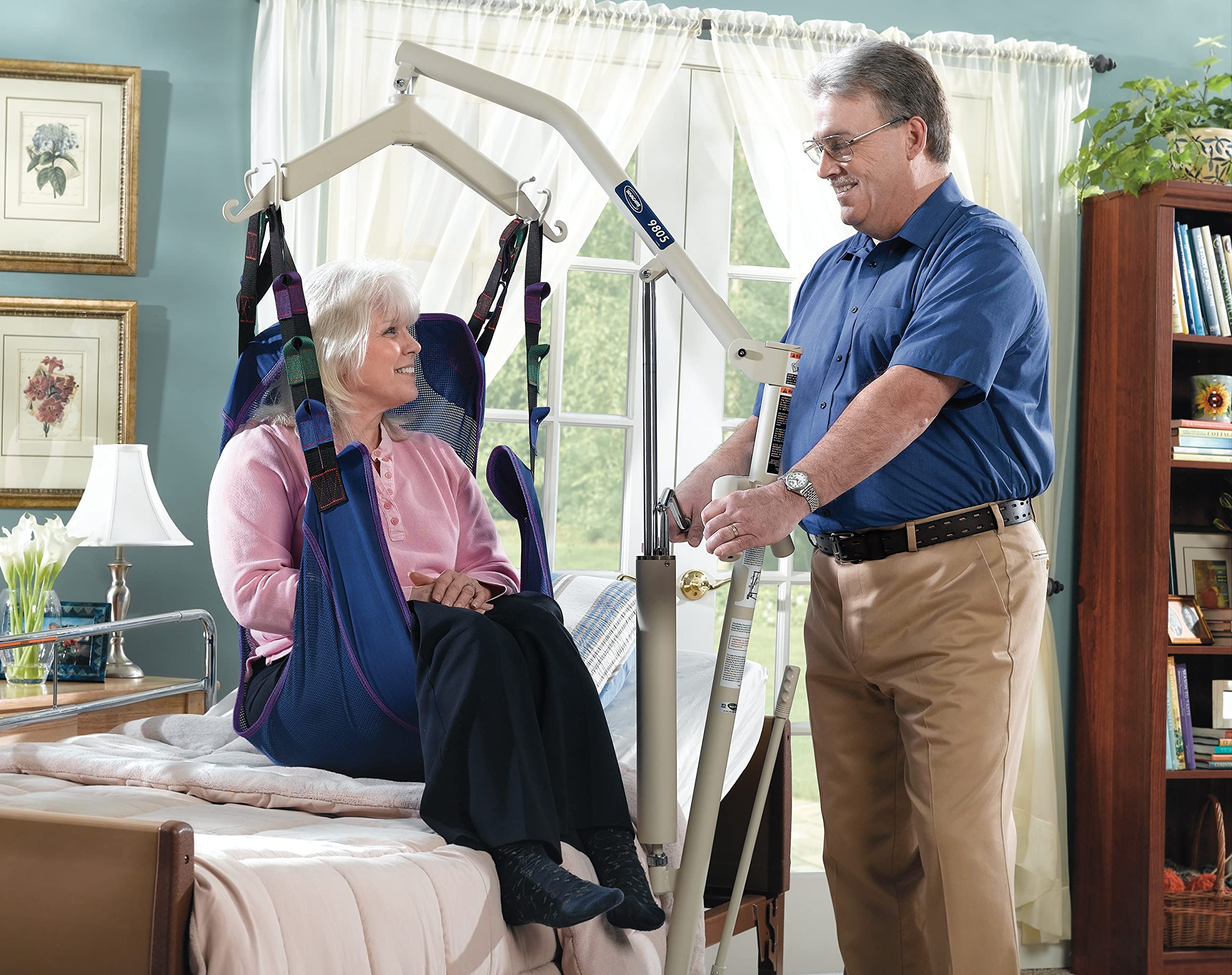 Invacare Reliant Full Body Sling for Patient Lifts - Heavy Duty Solid Fabric, Large Size R113 - Ideal for Home Care & Medical Facilities