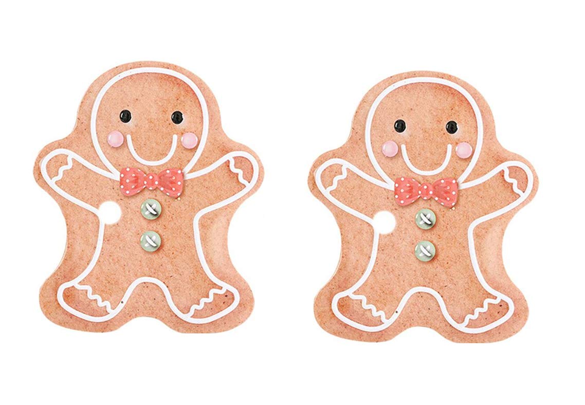 Gingerbread Man Shaped Christmas Cookie Tins with Lids - Empty Food Storage Containers for Cookies, Candy & Chocolate - Perfect Holiday Gift & Kitchen Storage