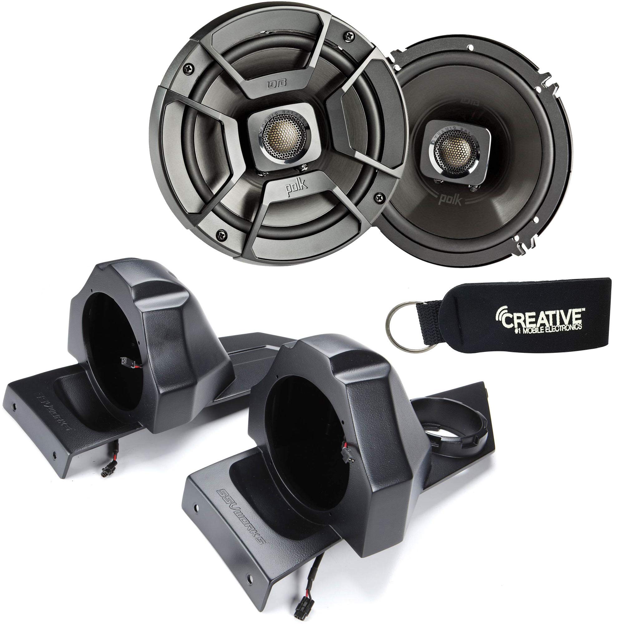 SSV Works SS-B65U Polaris Slingshot Rear Speaker Pods with Polk DB652 6.5