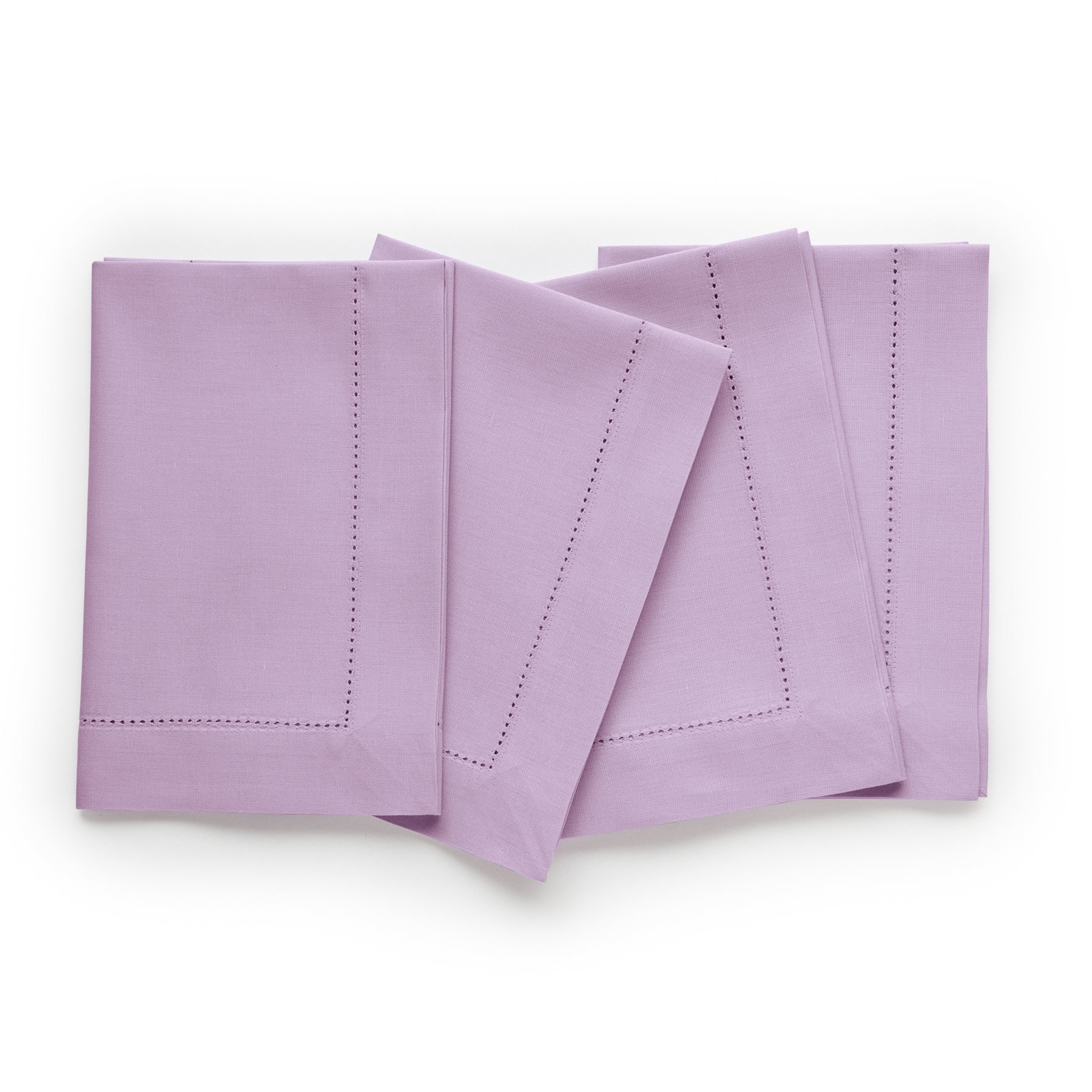 Premium Cotton Linen Hemstitch Napkins Set - 100% Natural Fabric Dinner Napkins for Formal Dining, Wedding, and Special Occasions - Elegant Table Decor for Restaurants and Home Entertaining