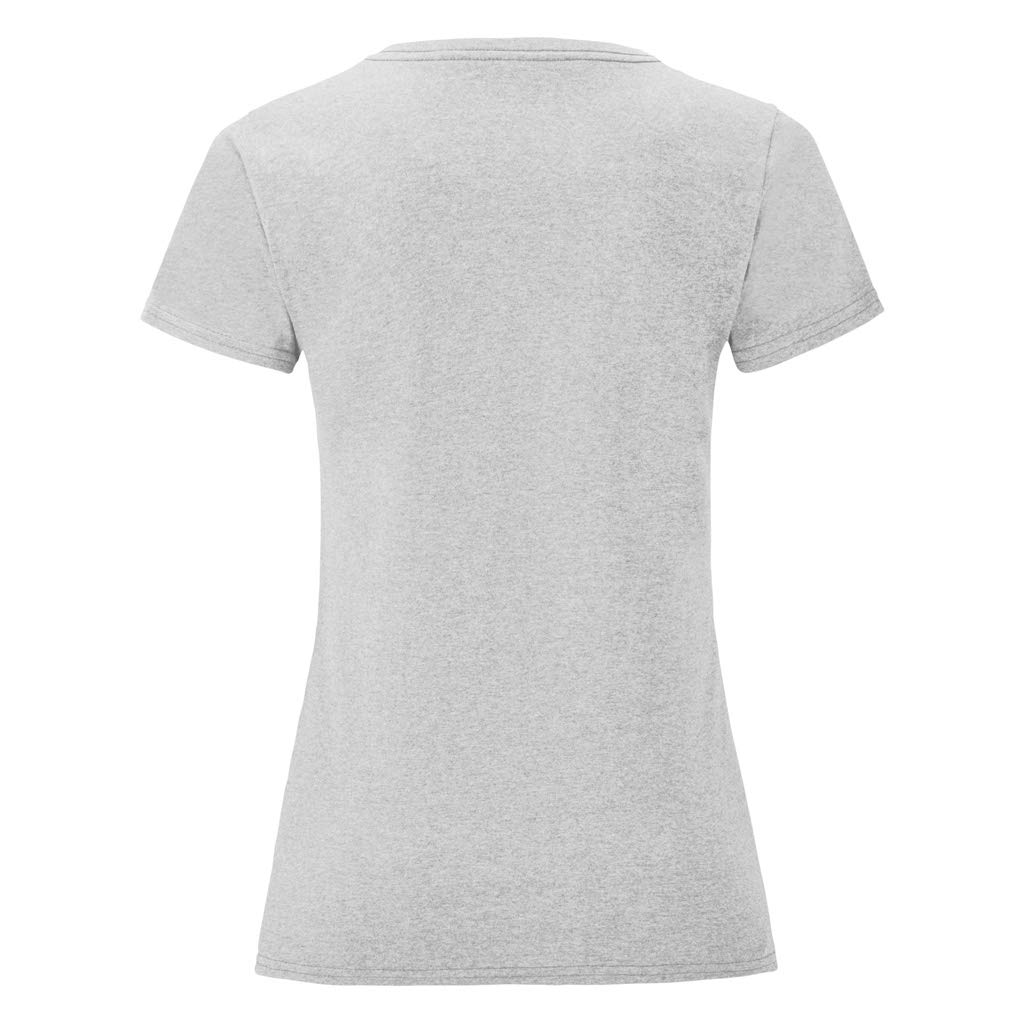 Fruit of the Loom Women's Classic Comfort T-Shirt - Heather Grey - Size Large - Soft Cotton Casual Tee for Everyday Wear, Lounge & Workout