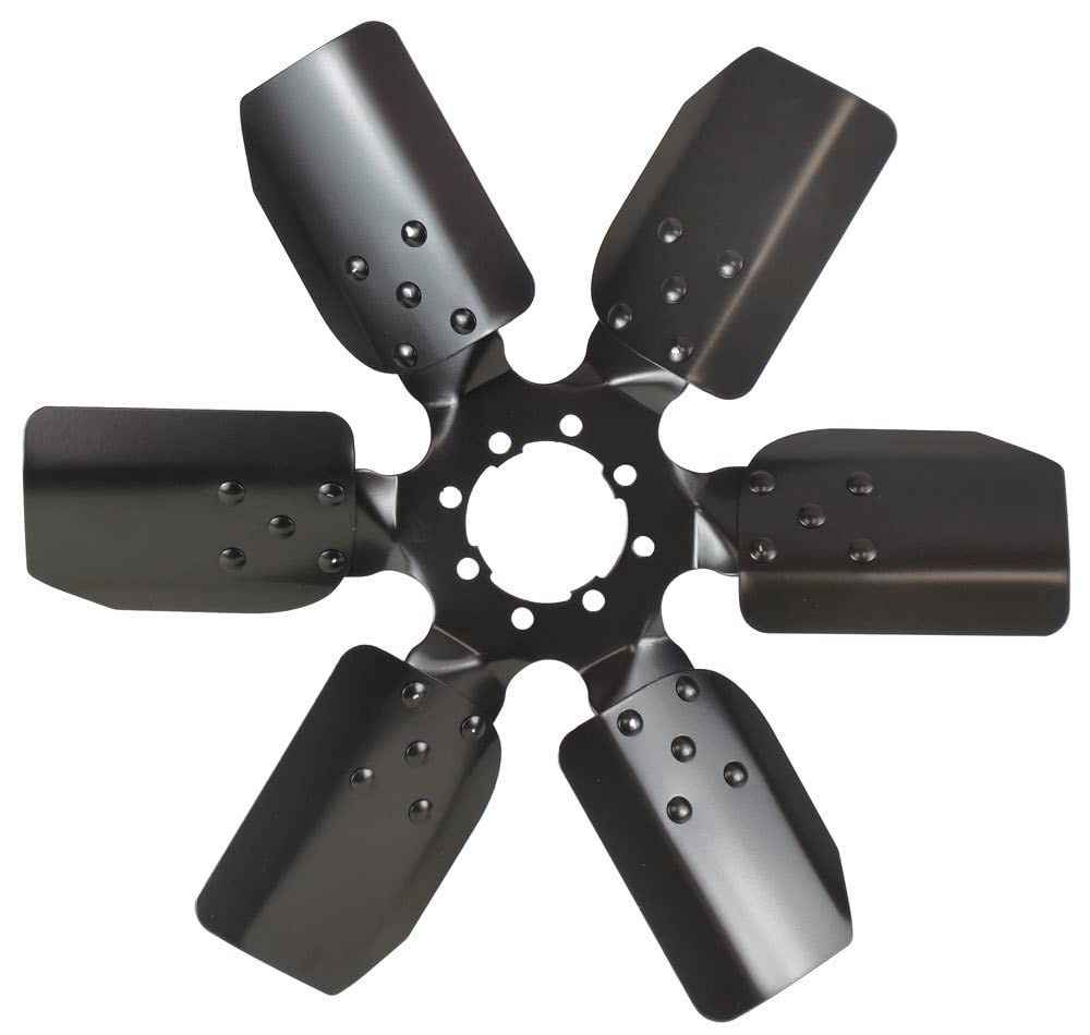 Derale 17117 17-Inch Heavy Duty Steel Clutch Fan Blade - Standard Rotation 1000 Series (Black) | High-Performance Cooling for Trucks, Jeeps & Off-Road Vehicles